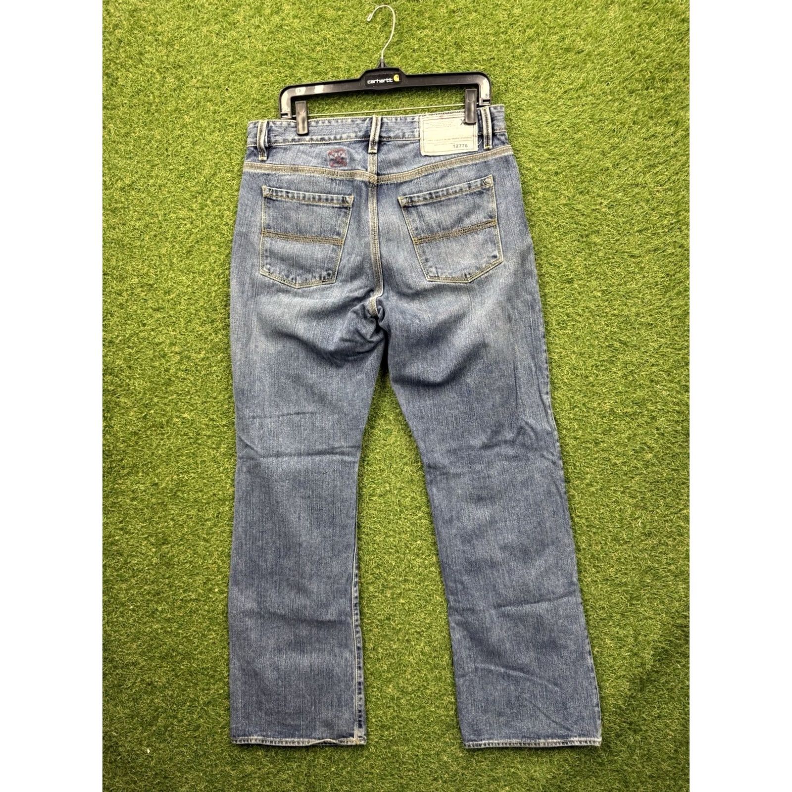 Denime X2 Jeans Mens 33x32 Blue M22 Classic Regular Rise Bootcut Denim Casual Size US 32 / EU 48 - 2 Thumbnail