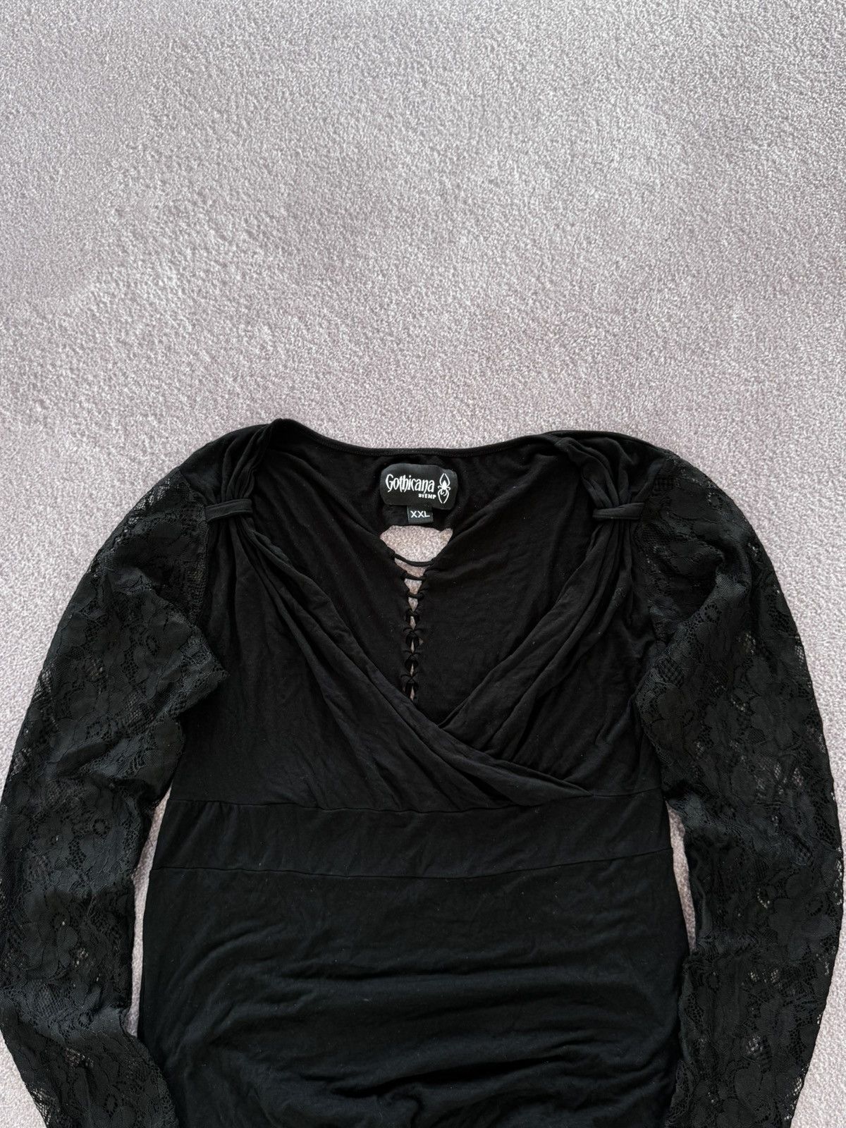 Japanese Brand Gothicana 00s Sexy Alt Girl Style Sexy Long Sleeve T-Shirt Size XXL / US 16-18 / IT 52-54 - 2 Thumbnail