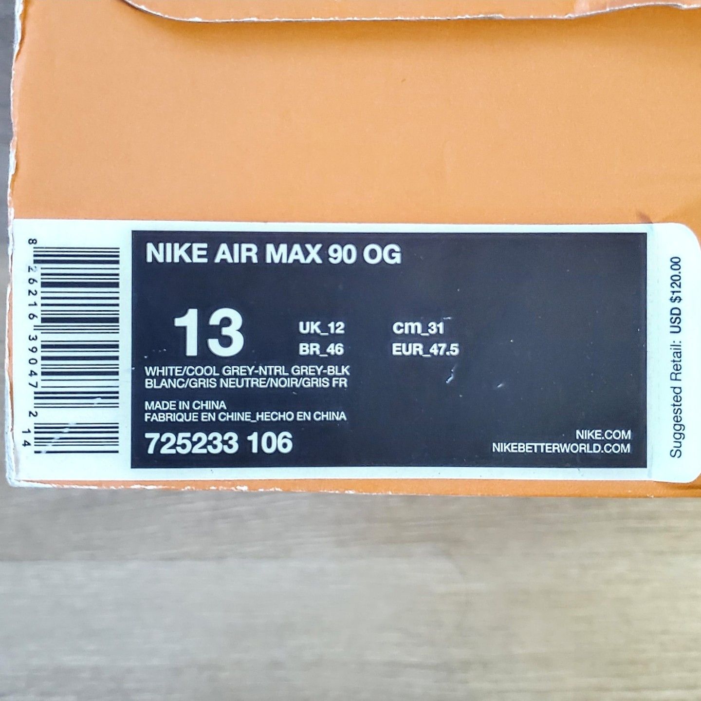 Nike Nike Air Max 90 OG Infrared 2015 Size 13 725233-106 EUC Size US 13 / EU 46 - 11 Thumbnail