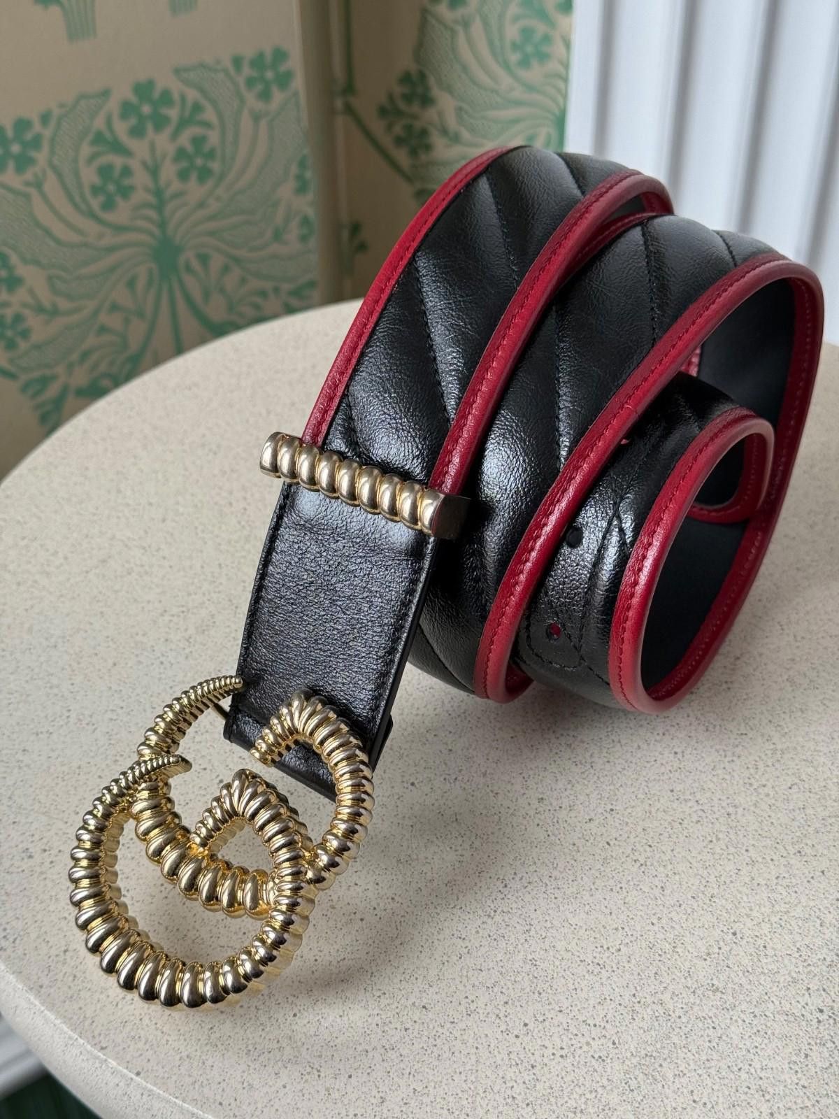 Gucci Gucci Azalea Calfskin Torchon Double G Marmont Belt 90/36 Size ONE SIZE - 2 Thumbnail