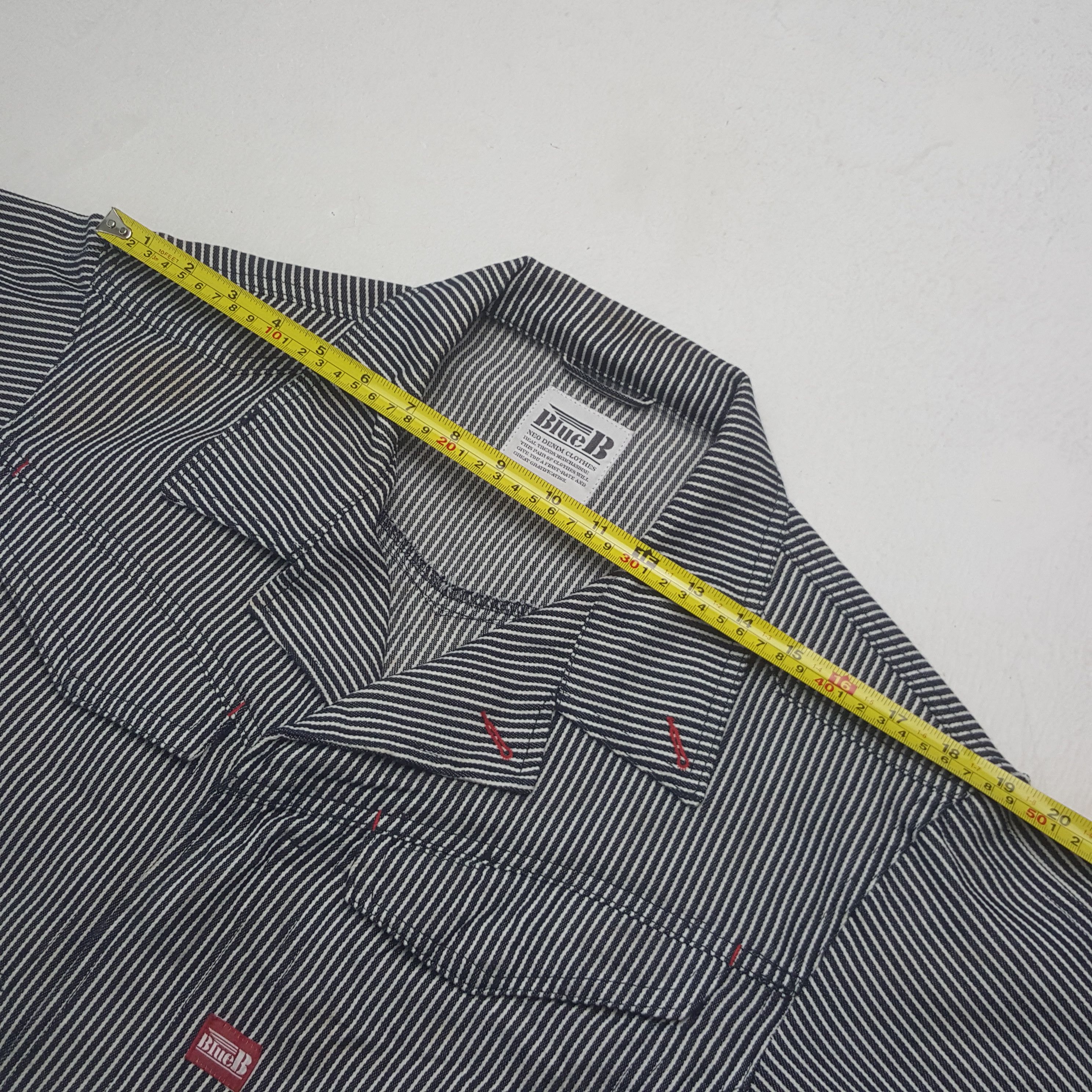 Japanese Brand Vintage Blue B Custom Hysteric Glamour Striped Jacket Size US L / EU 52-54 / 3 - 10 Thumbnail