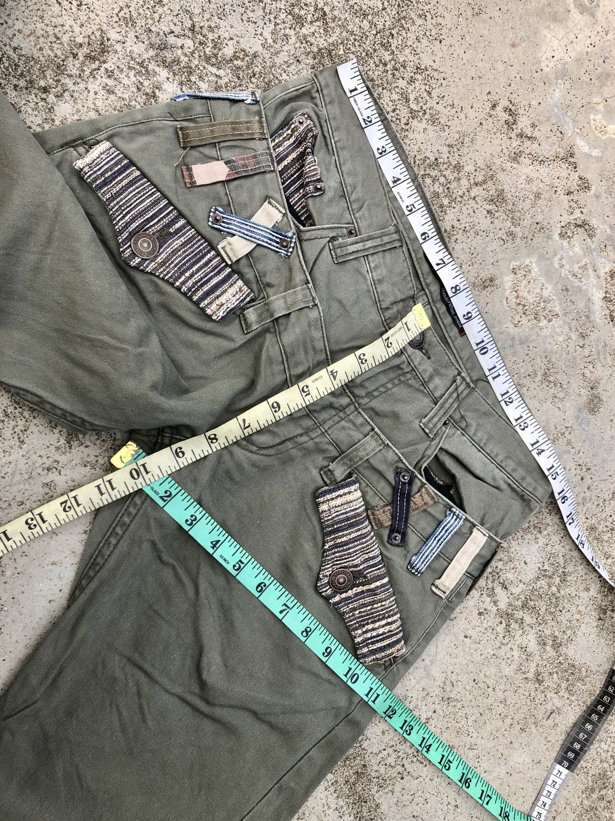 Japanese Brand DOUBLE WAIST GREEN ARMY PANT BY DOMINATE Size US 30 / EU 46 - 8 Thumbnail