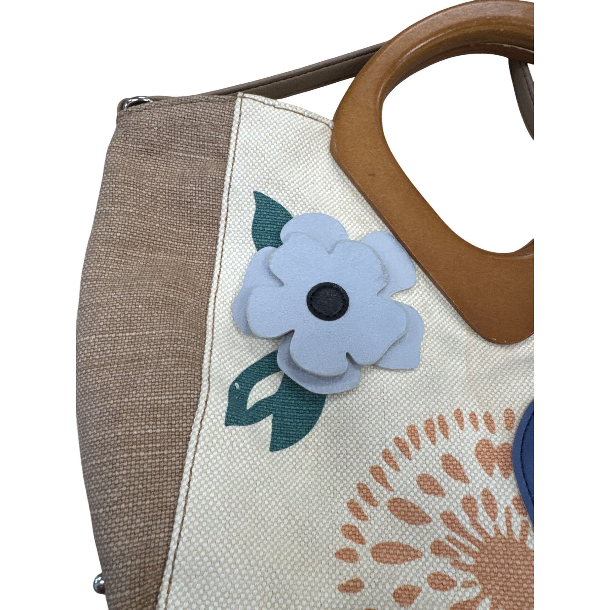 Relic Relic Vintage Womens tan beige Canvas Floral Shoulder Bag SK Size ONE SIZE - 2 Thumbnail