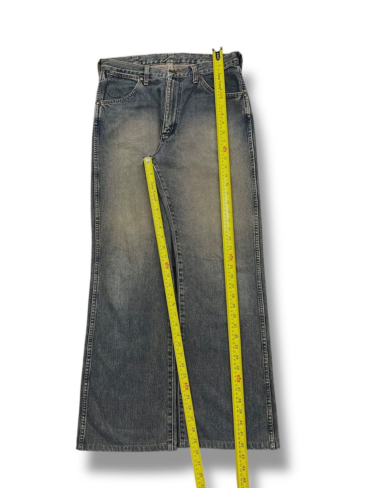 Wrangler Bootcut Vintage 90s Wrangler Blue Bell USA - Faded Mud Wash Size US 32 / EU 48 - 13 Thumbnail