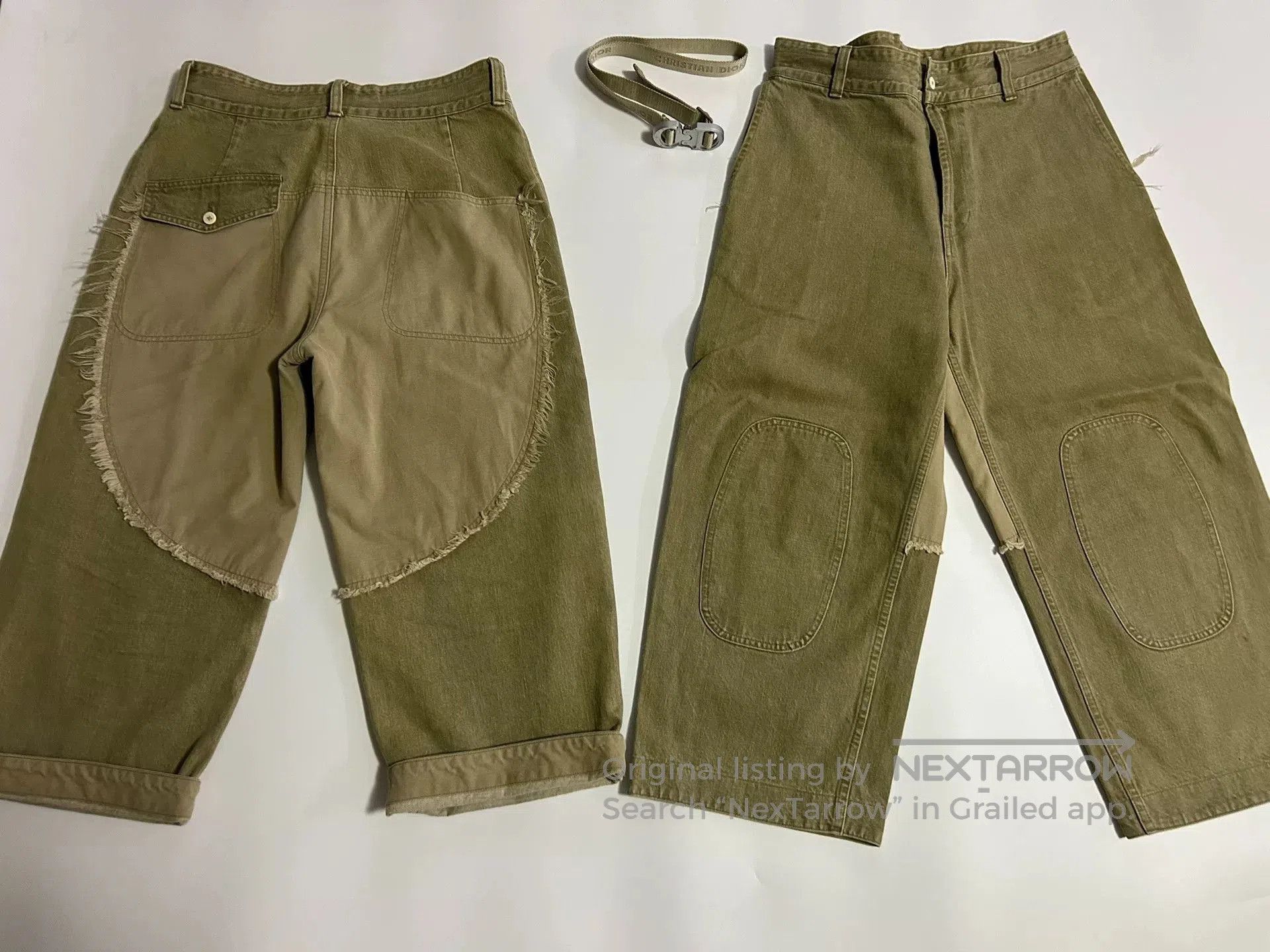 Porter Classic olive green relaxed fit denim pants. Size US 28 / EU 44 - 1 Thumbnail
