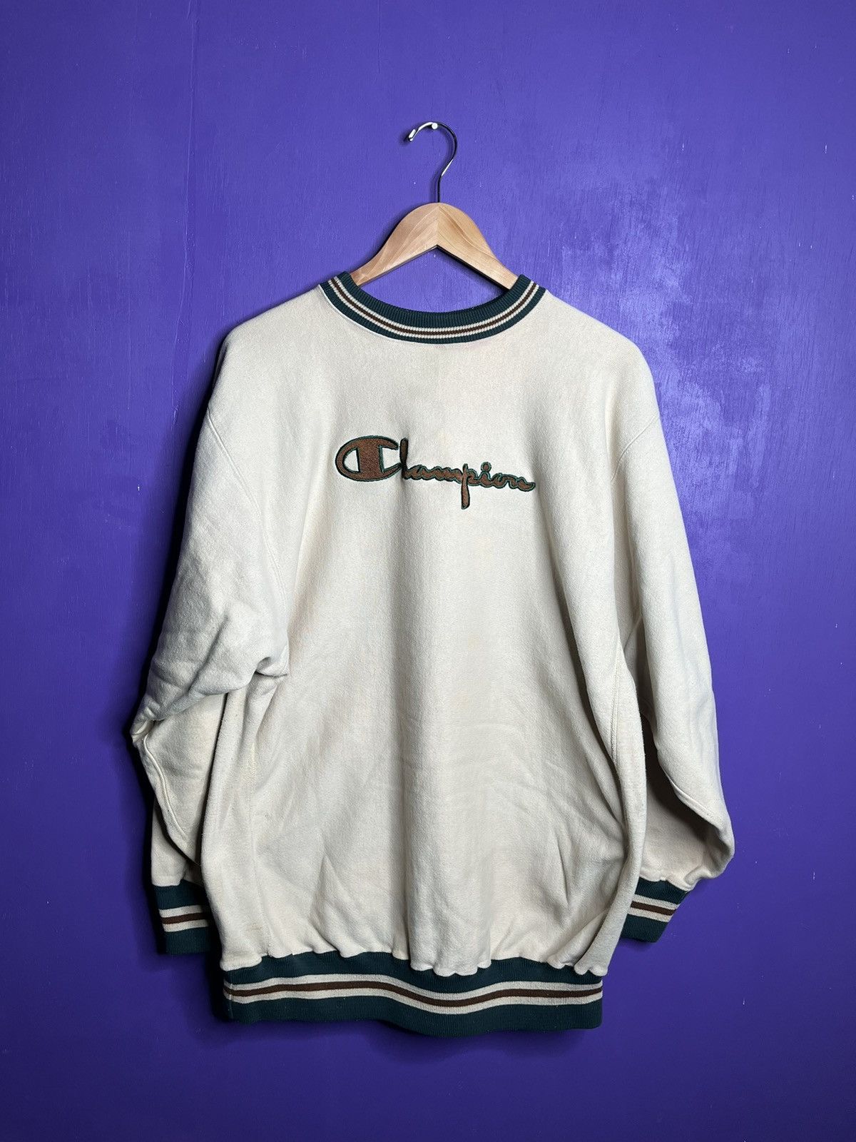 Vintage 90s Champion spellout logo reverse weave sweatshirt