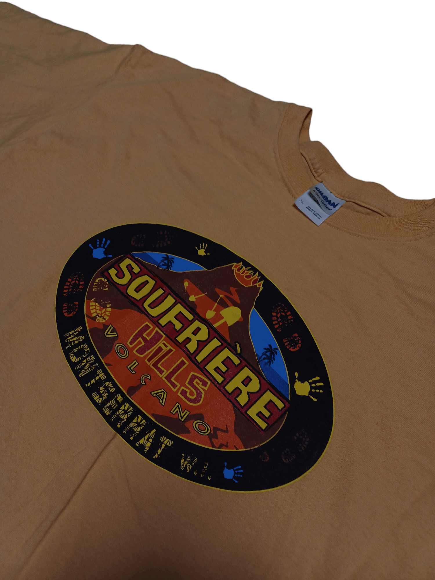 Gildan VINTAGE GILDAN HEAVY COTTON MONTSERRAT SOUFRIERE HILLS TEE Size US XL / EU 56 / 4 - 3 Thumbnail