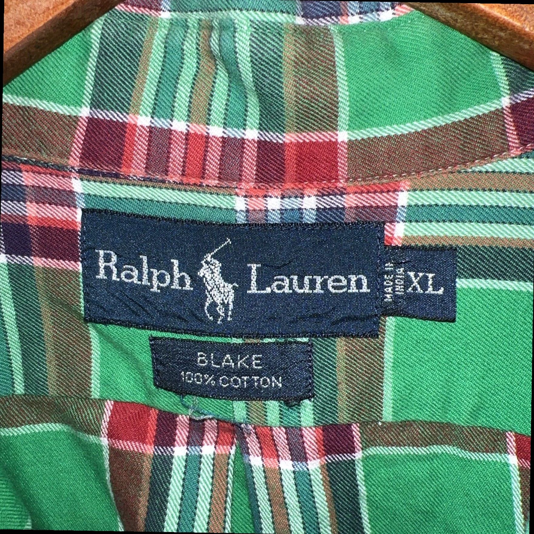Ralph Lauren Ralph Lauren Green Plaid Button-Up Shirt Mens XL Long Sleeve Size US XL / EU 56 / 4 - 3 Thumbnail