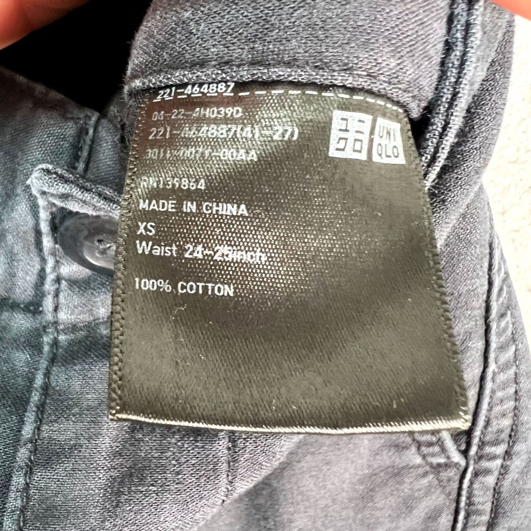Uniqlo Uniqlo Cargo Pants Womens XS 24-25 Black Cotton Relaxed Fit 100% Size 26" / US 2 / IT 38 - 3 Thumbnail
