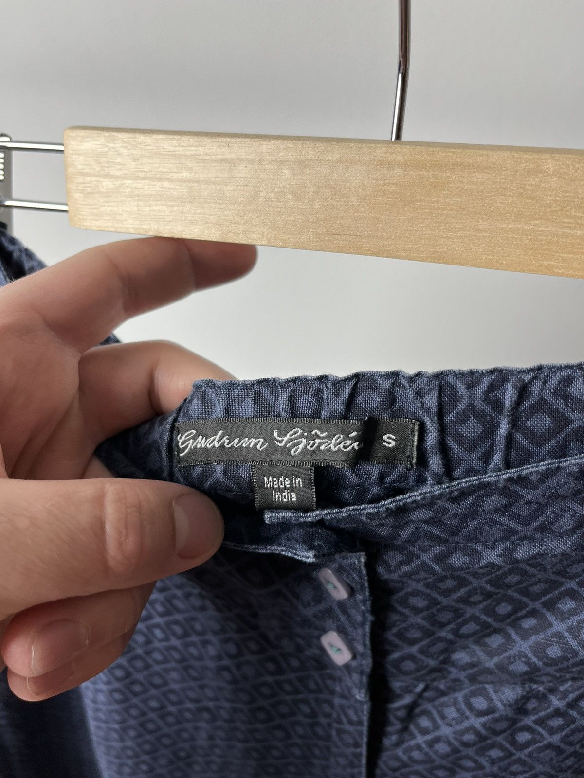Other Gudrun Sjoden Wide Leg Linen Cotton Pants Navy Patterned S Size 27" / US 4 / IT 40 - 5 Thumbnail