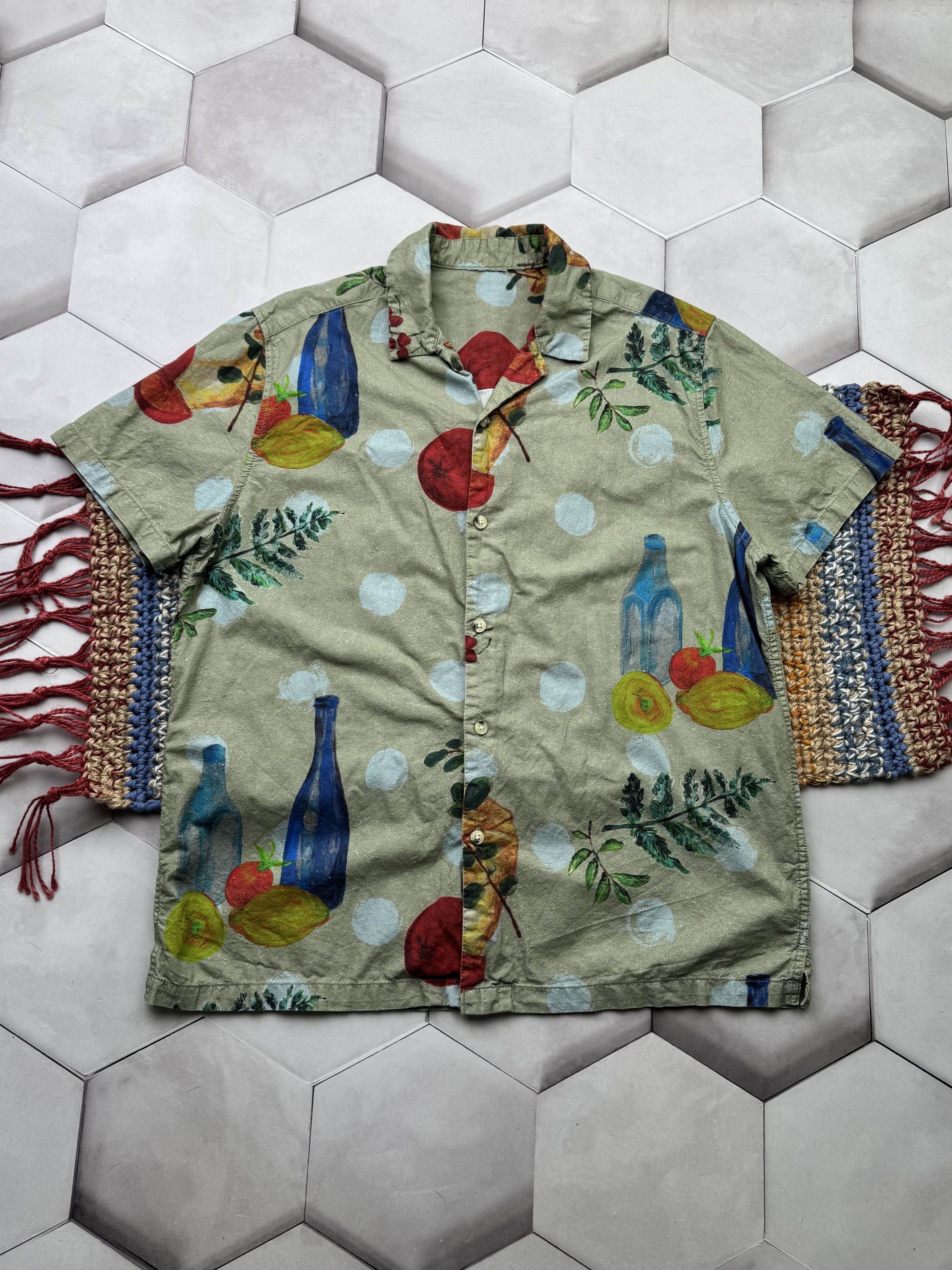 Vintage Vintage Printed Art Shirt (E4) Size US M / EU 48-50 / 2 - 1 Thumbnail