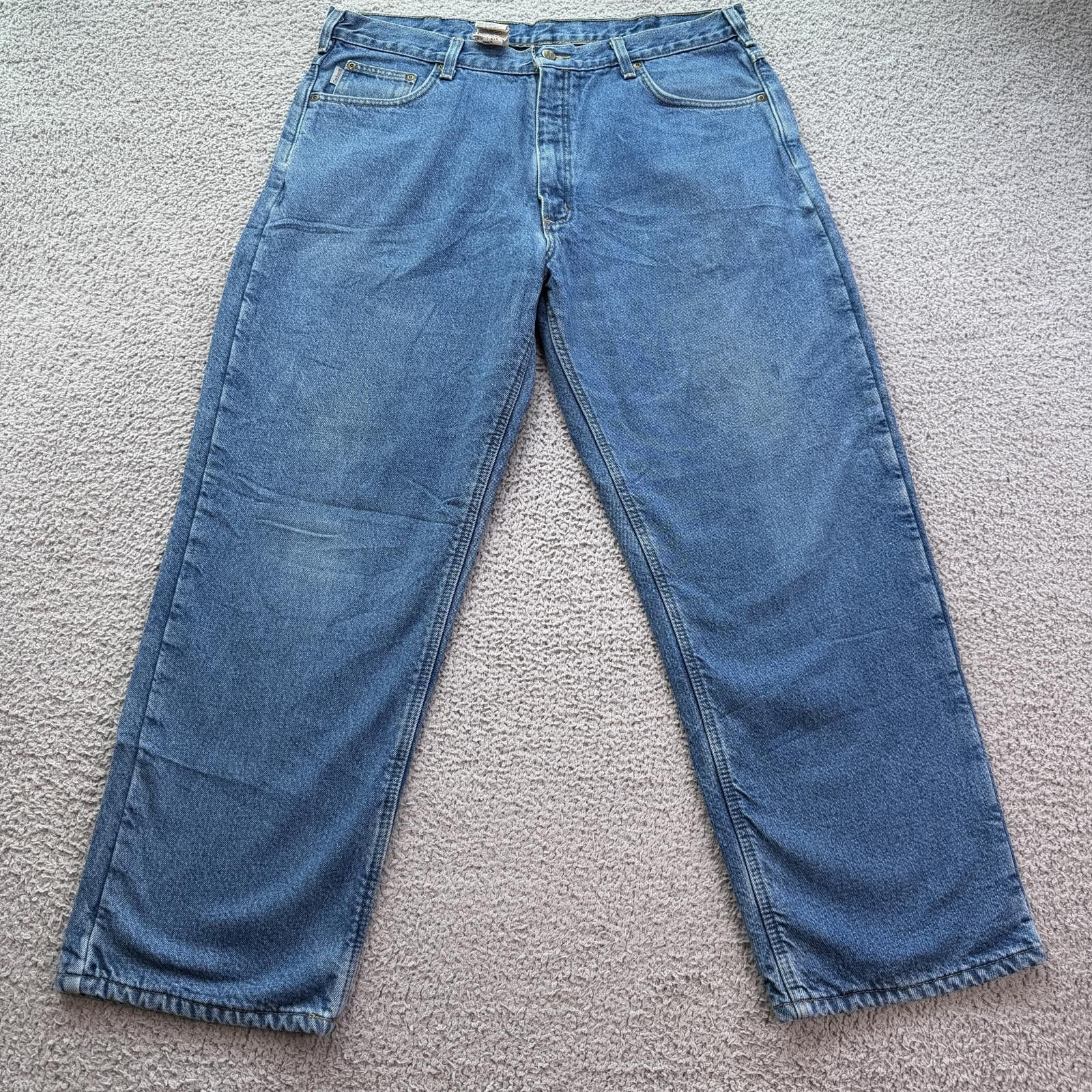 Carhartt Carhartt B15 DST Relaxed Fit Flannel Lined Denim Jeans 38x30 Size US 38 / EU 54 - 1 Thumbnail