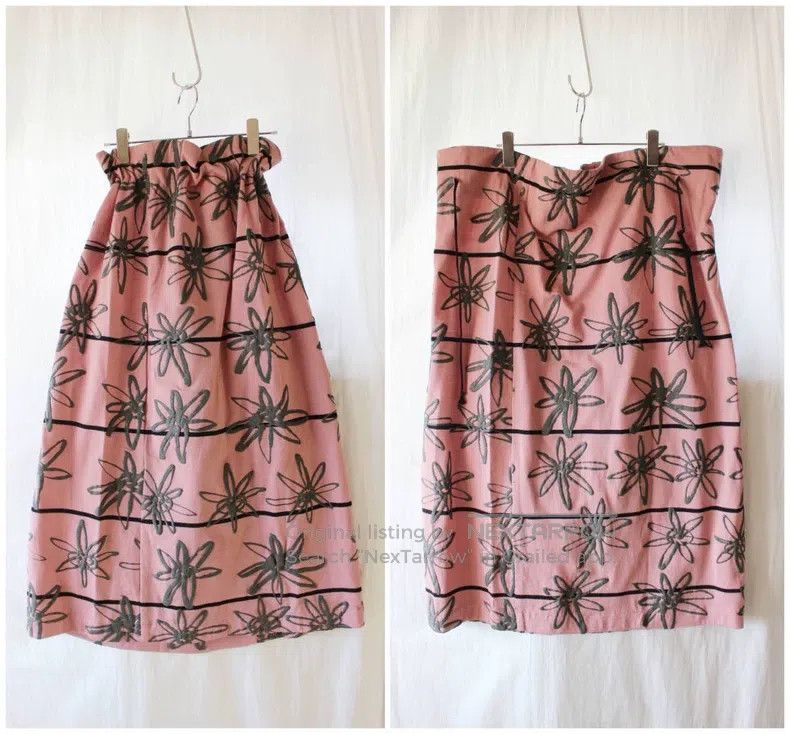 Comme des Garcons Comme des Garcons size S Floral Printed Skirt Size 23" - 2 Thumbnail