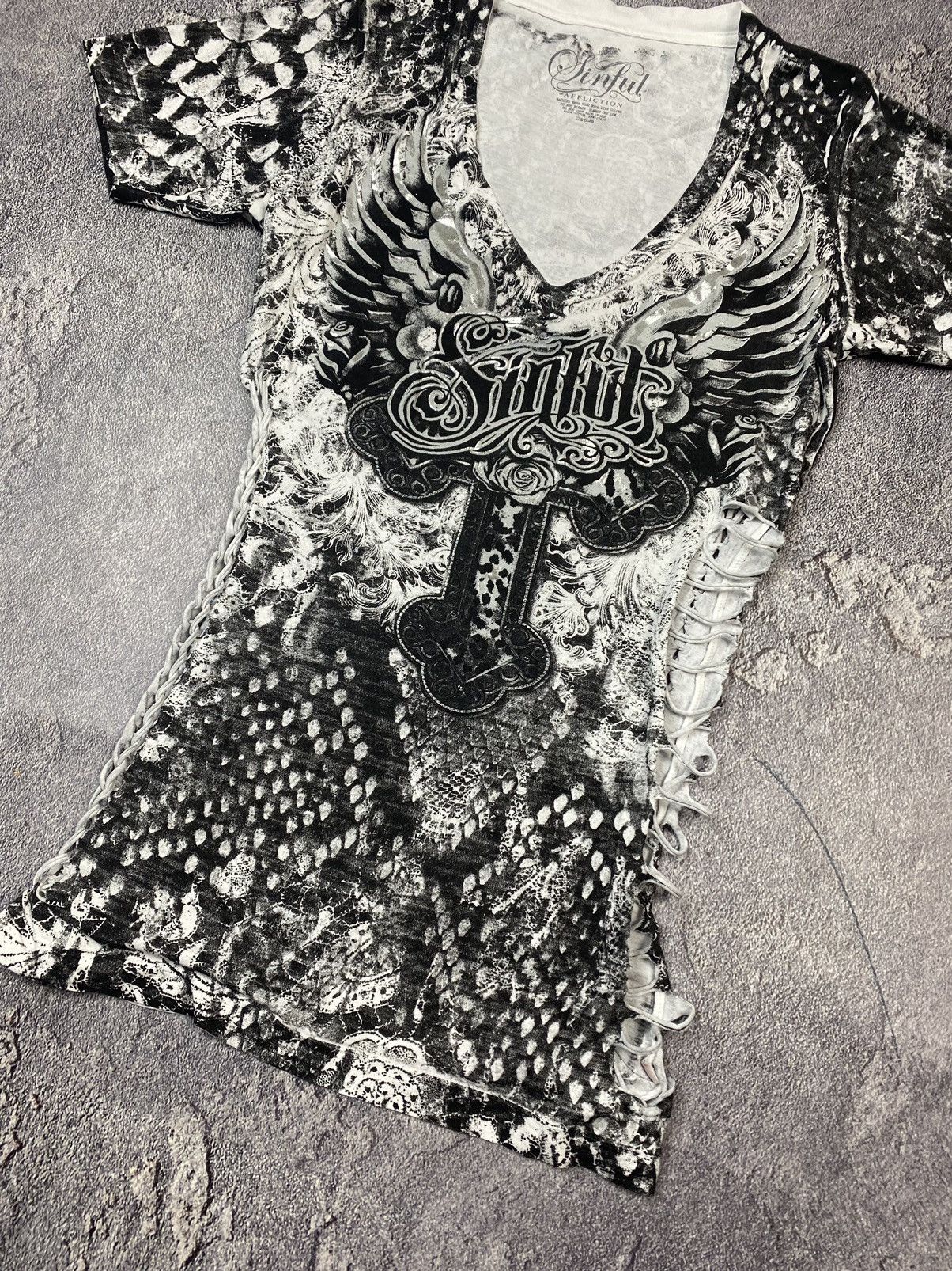 20471120 × Beauty Beast × If Six Was Nine Y2K If Six Was Nine Affliction Style Dress Size L / US 10 / IT 46 - 3 Thumbnail