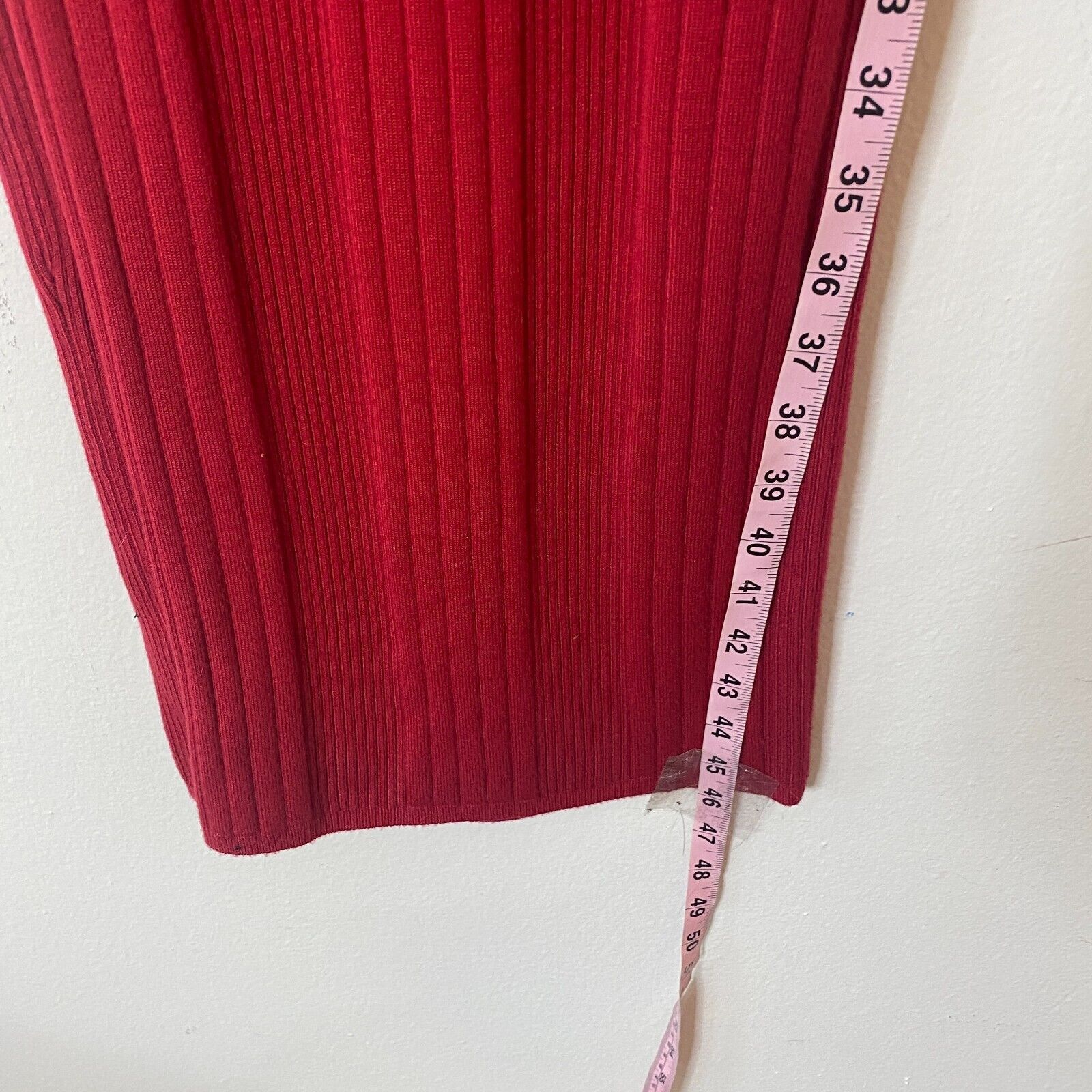 Guess Guess Red Asymmetric Turtle Neck Sweater Dress Side Button Size XS / US 0-2 / IT 36-38 - 10 Thumbnail