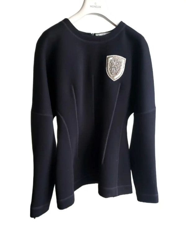 Dior Dior Women's Deep Blue Cotton Pullover Top 0089 Size XS / US 0-2 / IT 36-38 - 1 Thumbnail