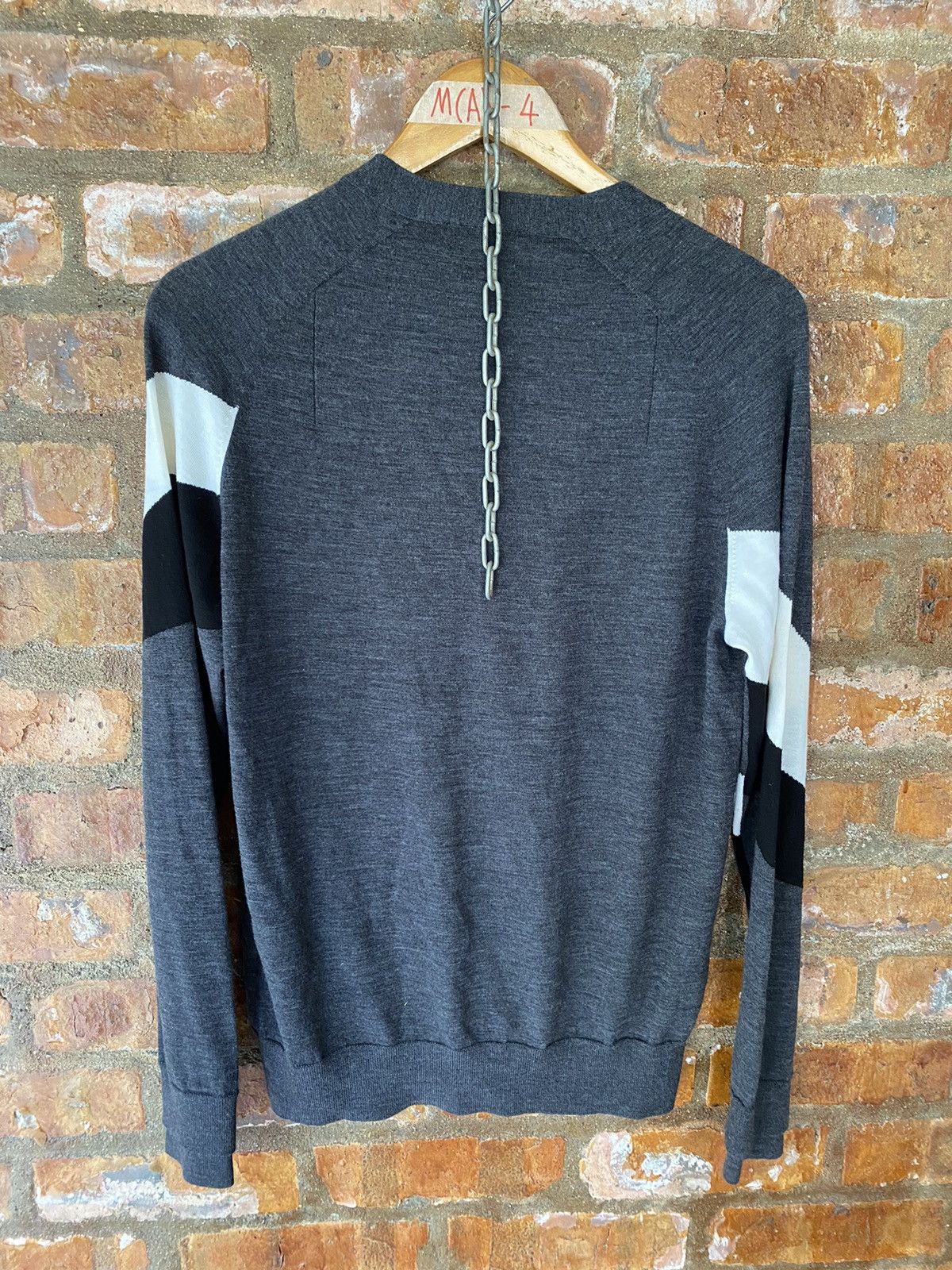 Japanese Brand × Neil Barrett 2000s Neil Barrett Iconic 3D lighting wool cardigan Size US M / EU 48-50 / 2 - 11 Thumbnail