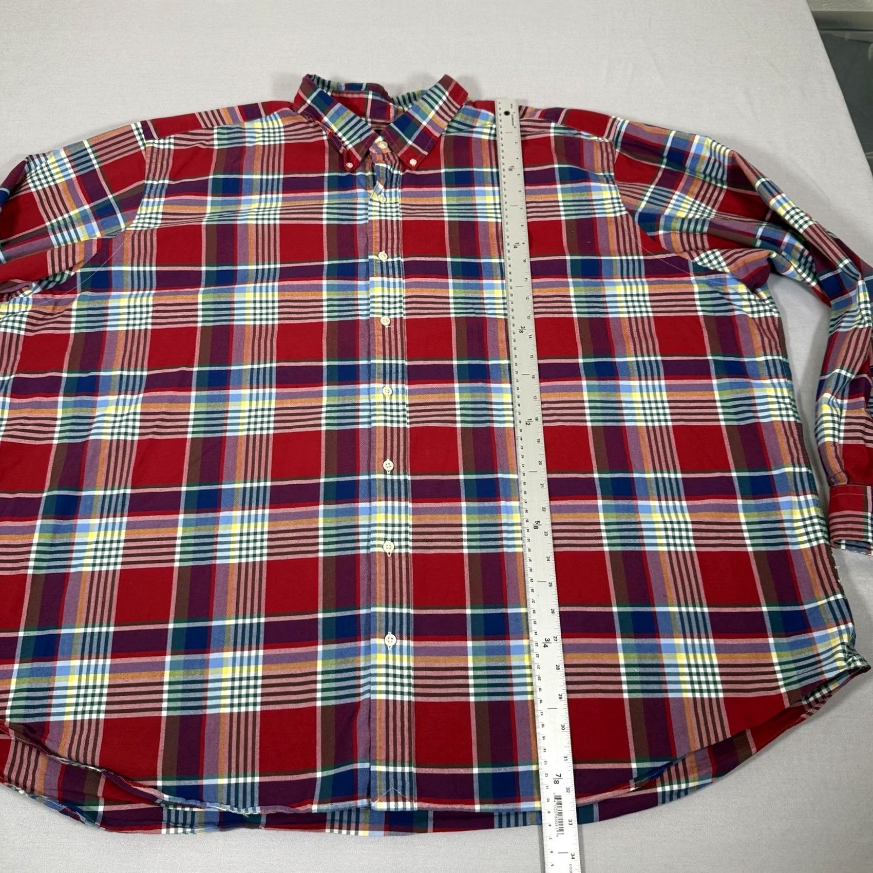 Polo Ralph Lauren Polo Ralph Lauren Shirt Mens 4XB Red Plaid Button Up Size US XXL / EU 58 / 5 - 5 Thumbnail