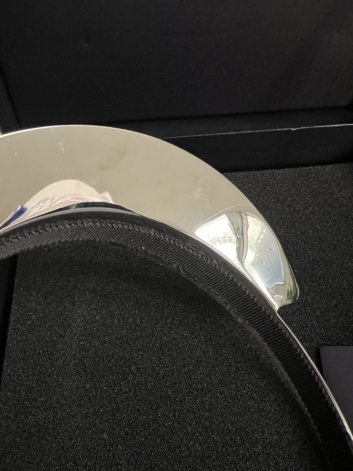 Prada 🔥Prada Runway triangle logo metal crown visor headband Size ONE SIZE - 7 Thumbnail