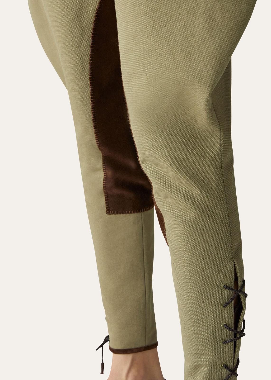 Loro Piana o1srvl11e0125 Ayman Horsey Trouser in Khaki Size 30" / US 8 / IT 44 - 3 Thumbnail