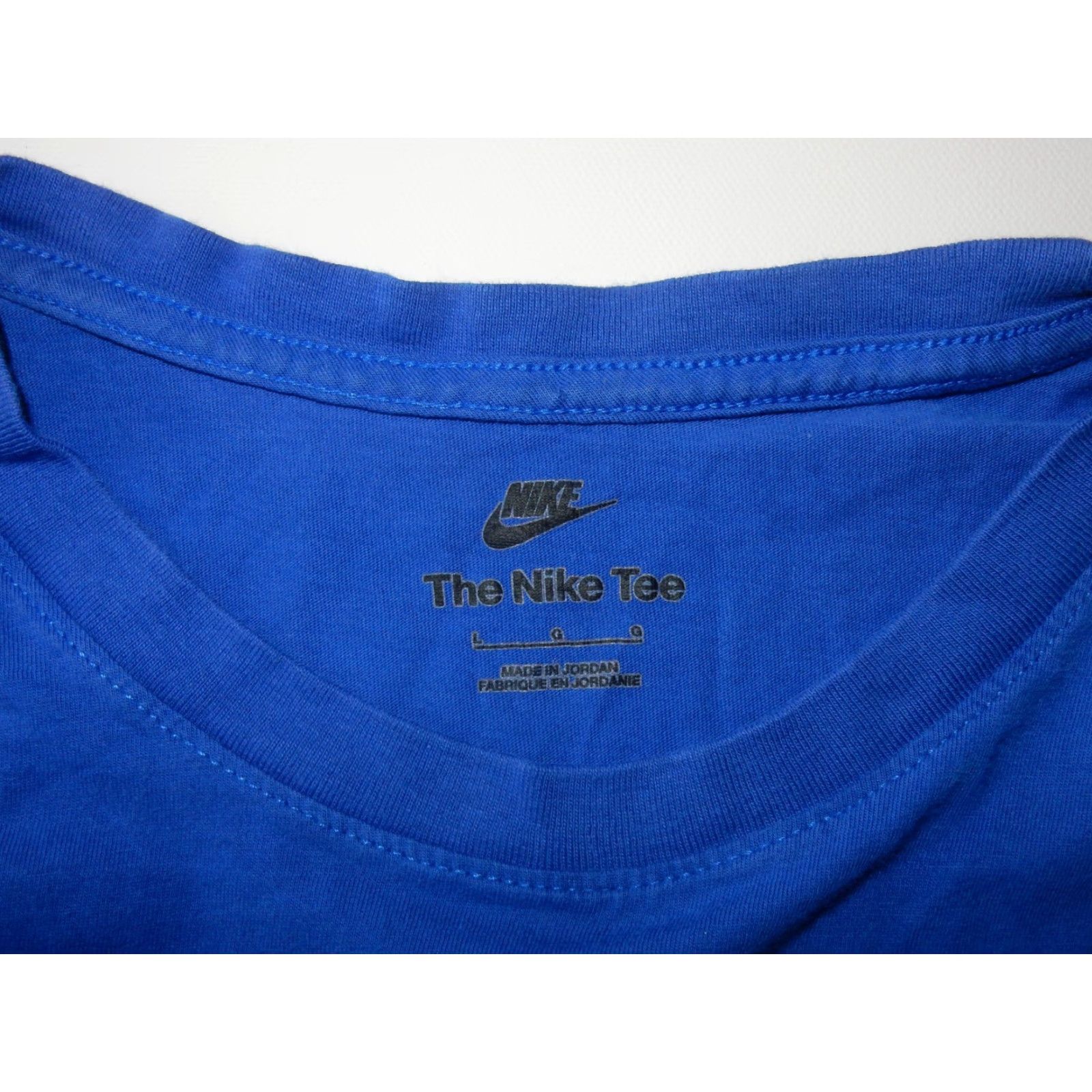 Nike Nike Men's T Shirt L Blue Cotton Short Sleeve Shirt Mens Size US L / EU 52-54 / 3 - 2 Thumbnail
