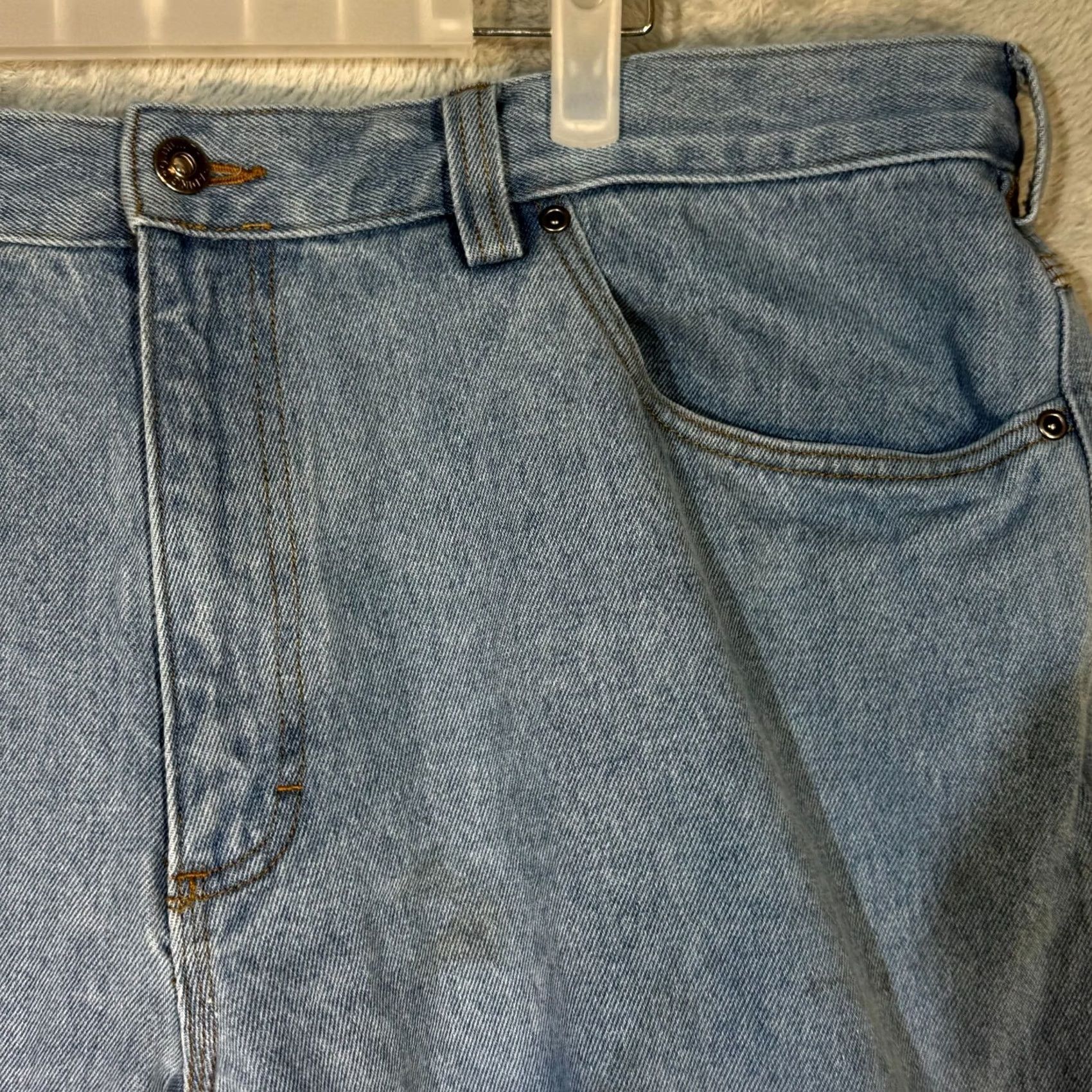 CO Duluth Trading Co Mens Jeans 42 x 30 Blue Denim Mid Rise Straight Leg Jeans Mens Regular Blue Denim Mid Rise Straight Leg Size US 42 / EU 58 - 4 Thumbnail
