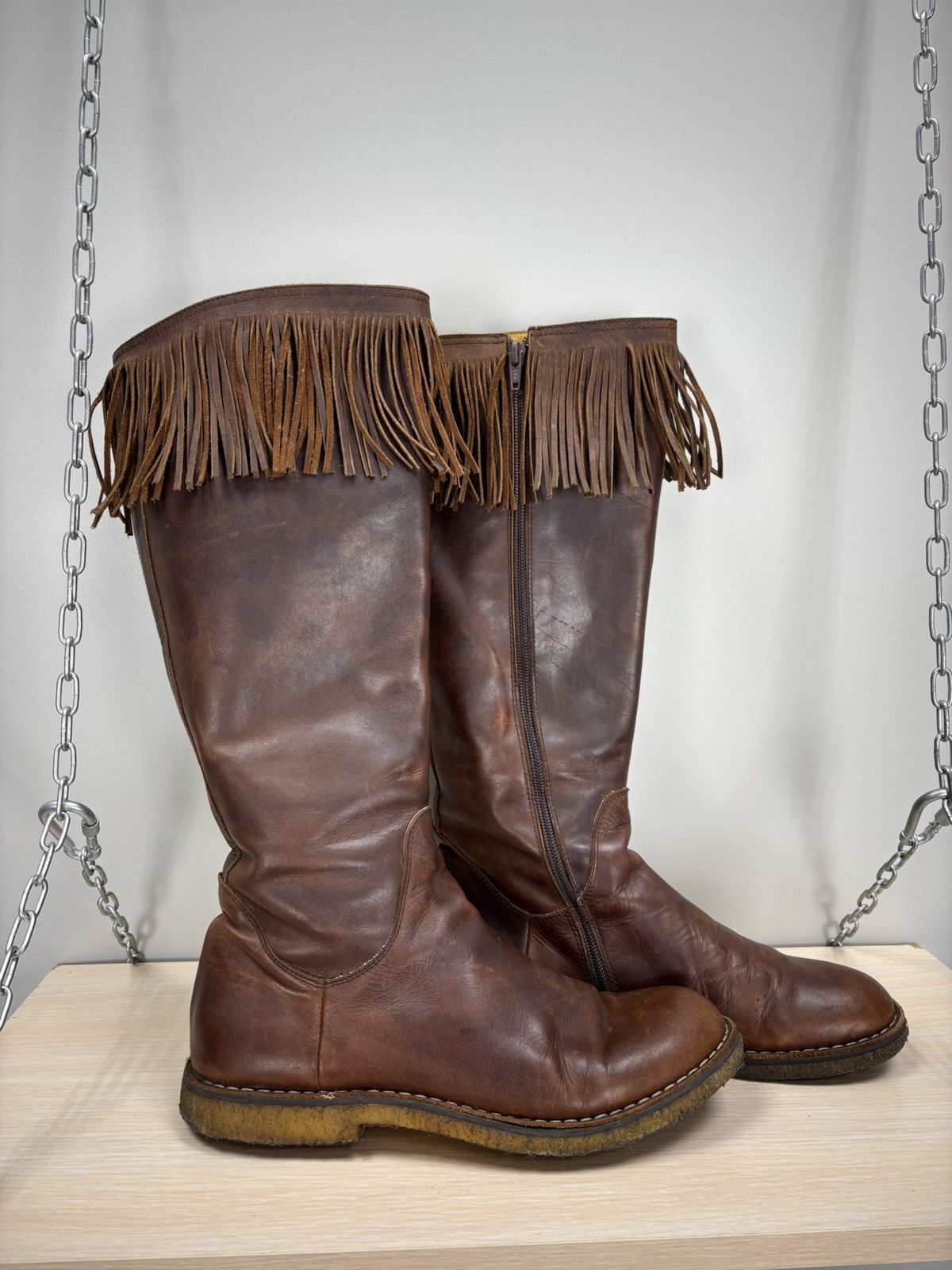 Other Womens western leather boots Size 39 Color Brown Size US 9 / IT 39 - 3 Thumbnail