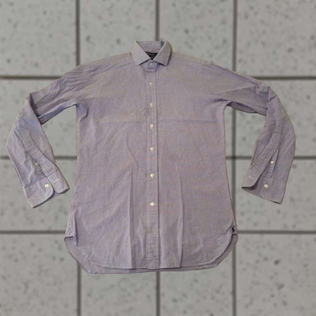 Polo Ralph Lauren Polo Ralph Lauren Dress Shirt Slim Purple Long Sleeve 15 38 Mens Shirt Size 40R - 1 Thumbnail