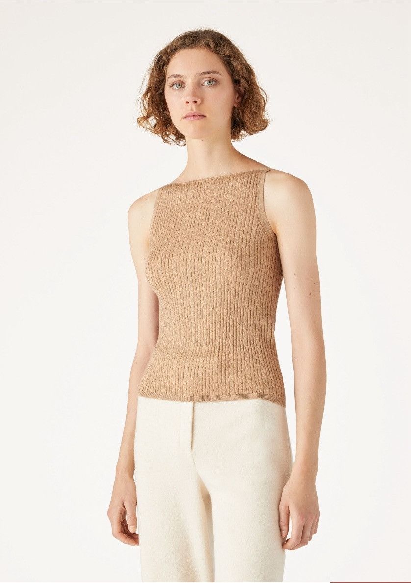 Loro Piana o1srvl11e1125 FAO2880 Rimella Tank Top in Brown Size XS / US 0-2 / IT 36-38 - 3 Thumbnail