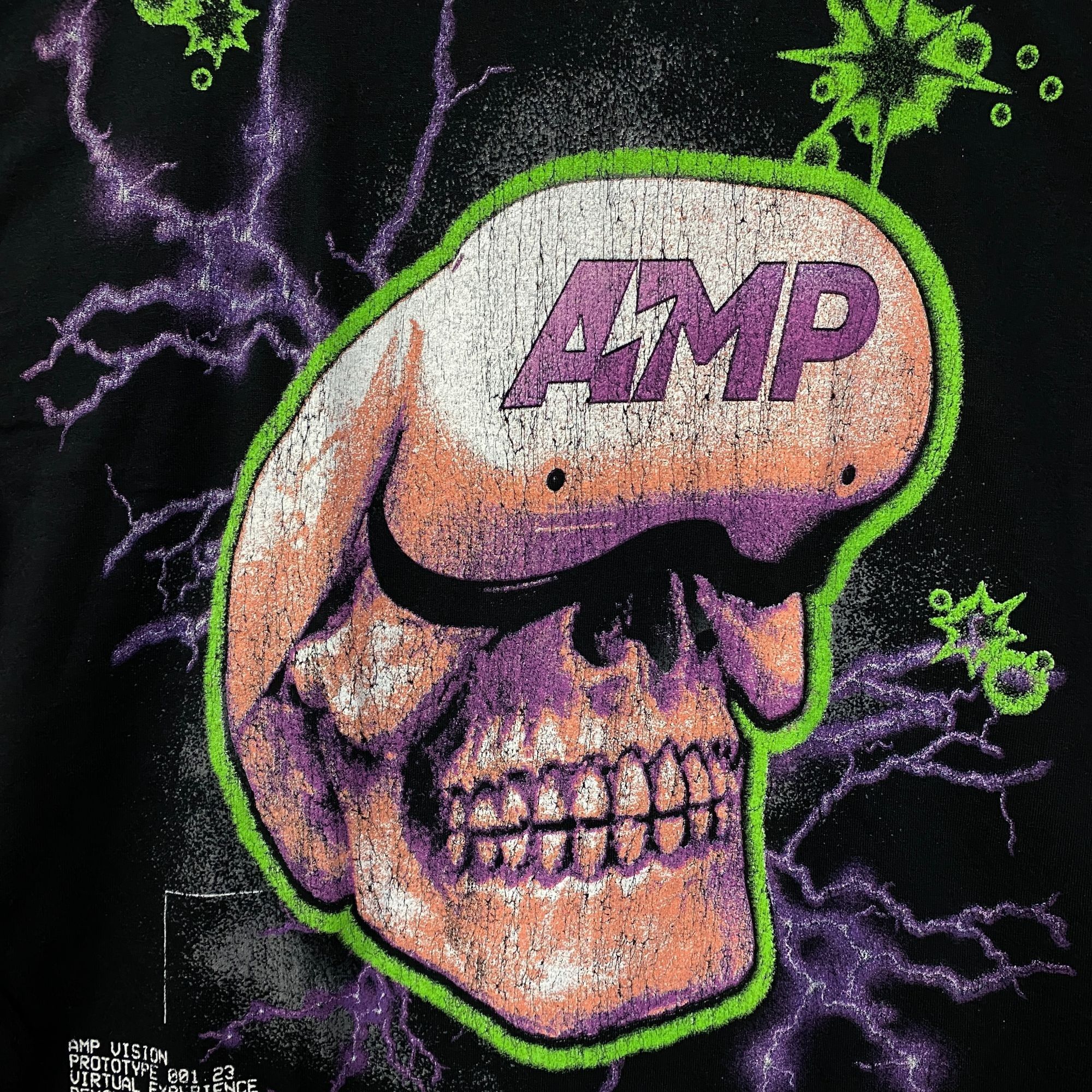 AMP AMP Skull Lightning Black T-Shirt Medium Size US M / EU 48-50 / 2 - 2 Thumbnail