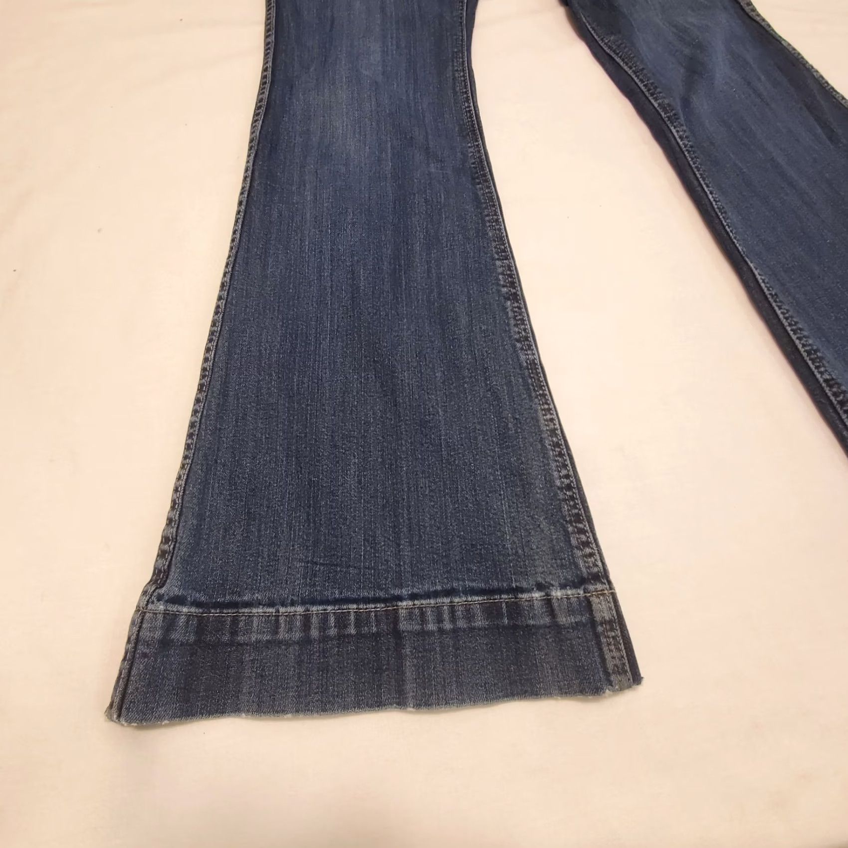 Vintage Kut From The Kloth Jeans Sz 10 Flare Leg Front Pocket Low Rise Hippie Festival Size 32" / US 10 / IT 46 - 3 Thumbnail