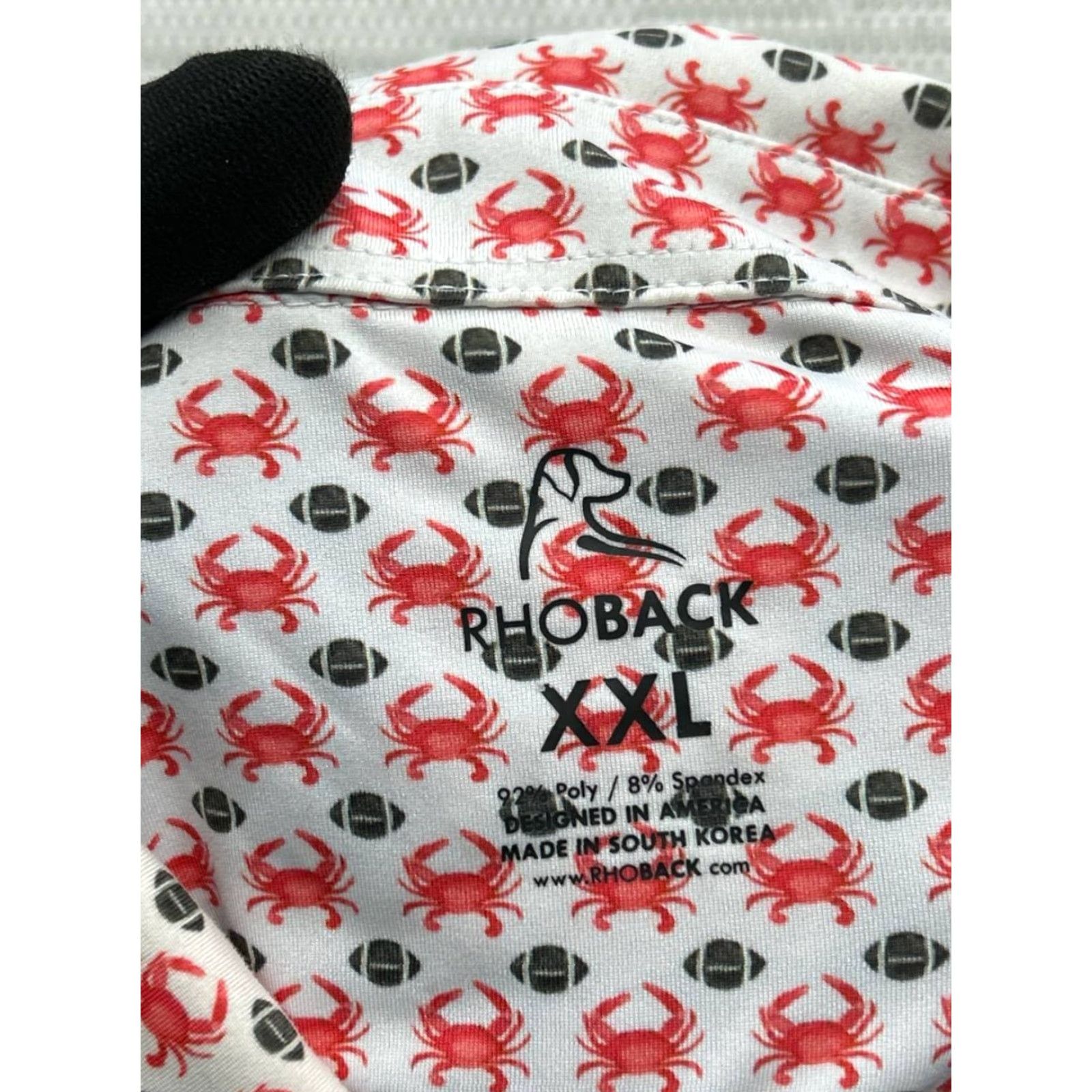 Vintage Rhoback Polo Shirt Mens 2XL Red White Black Polo Shirt Casual Golf Sports Logo Shirt Mens Size US XXL / EU 58 / 5 - 3 Thumbnail