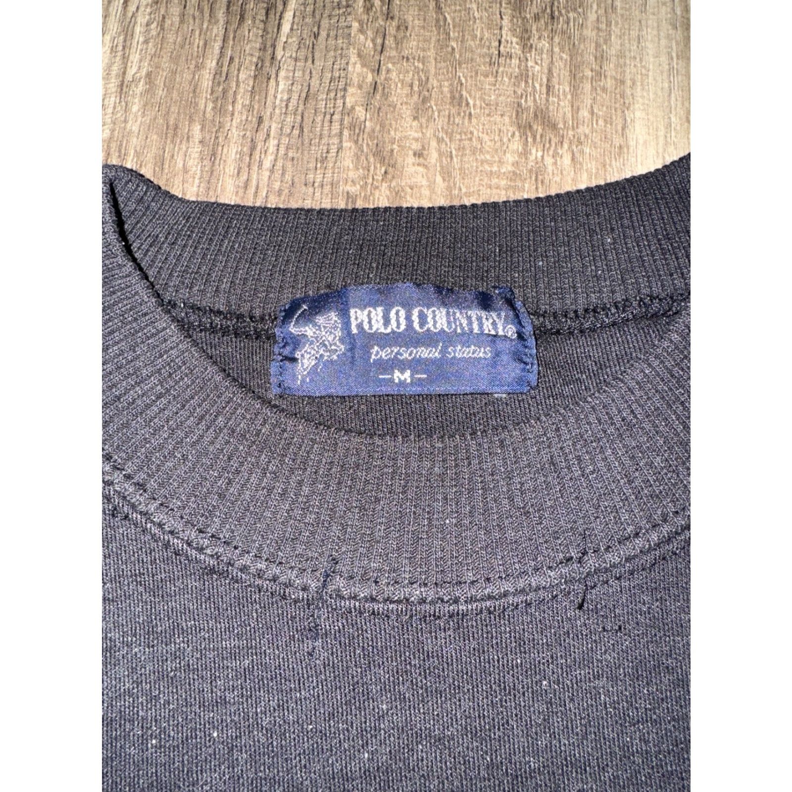 Vintage VINTAGE Ralph Lauren Polo County Crewneck Sweatshirt Men M Black Polo County Ralph Lauren Crewneck Sweatshirt Men M Black Size US M / EU 48-50 / 2 - 4 Thumbnail