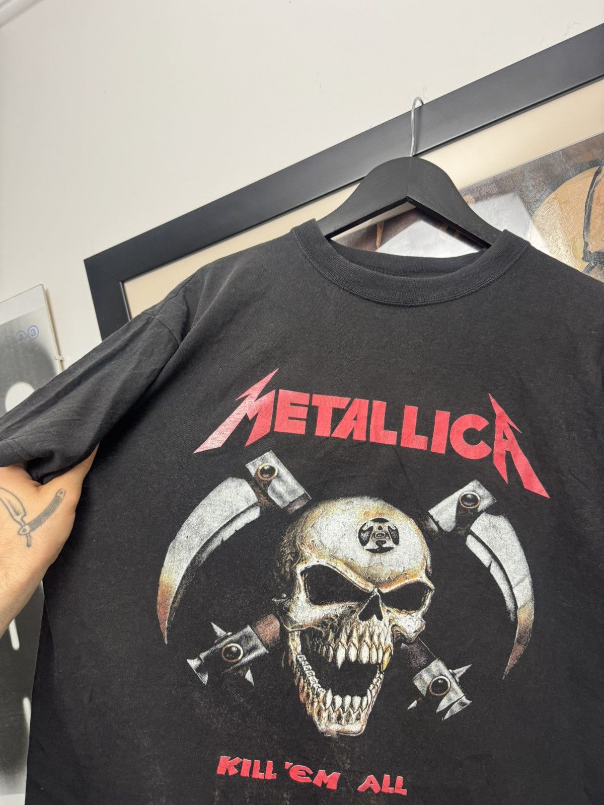 Band Tees vintage 90s Metallica Band Thrash Metal Tee Black Fade Skull Size US L / EU 52-54 / 3 - 2 Thumbnail