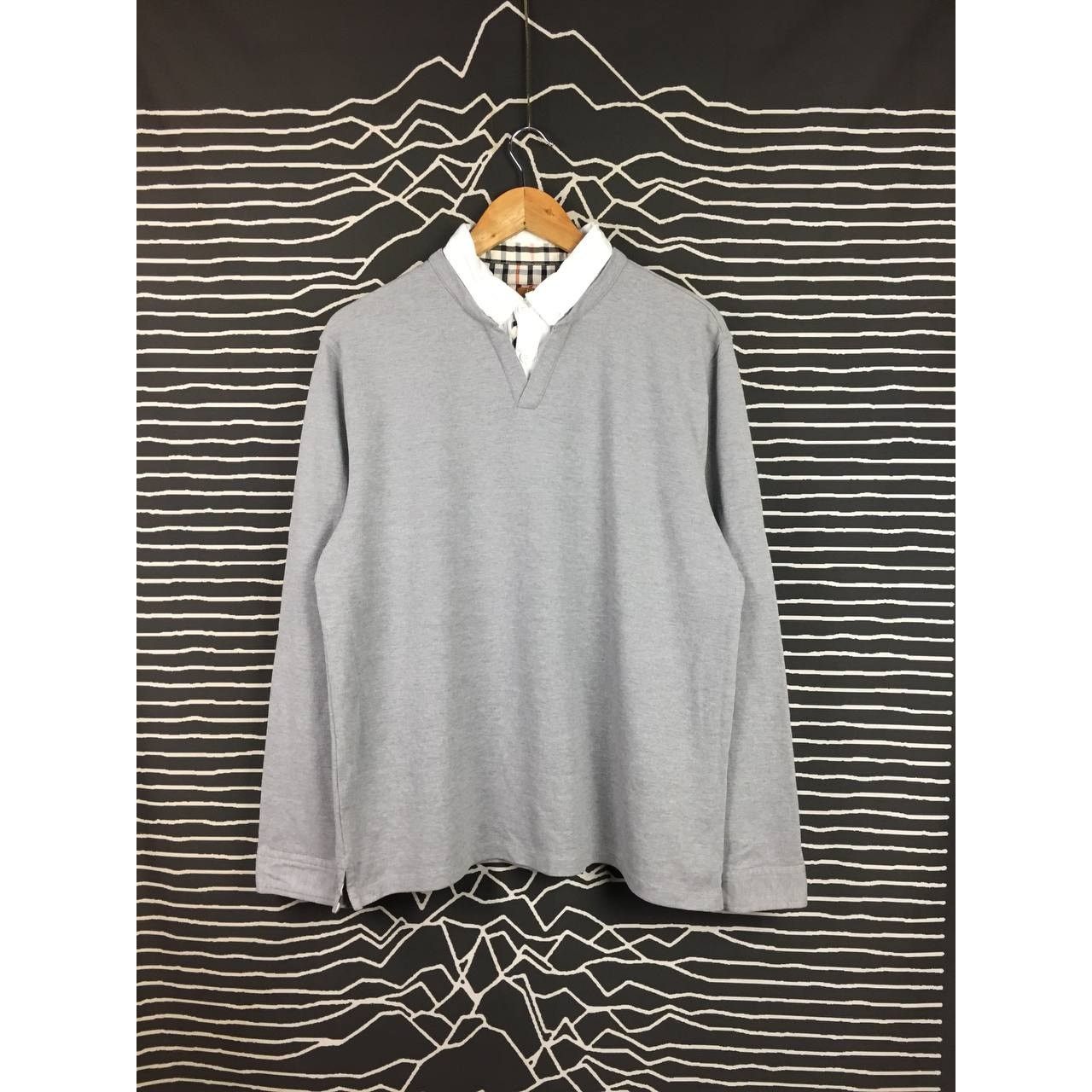 Merc × Vintage Merc London V-Neck Mock Collar Longsleeve Polo Tee Size US L / EU 52-54 / 3 - 2 Thumbnail