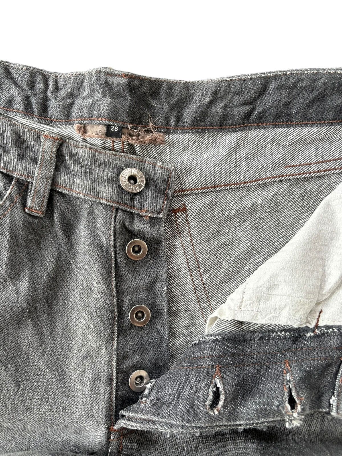 RIPVANWINKLE Vintage Ripvanwinkle Button Fly Distressed Flare Jeans Size US 29 - 5 Thumbnail