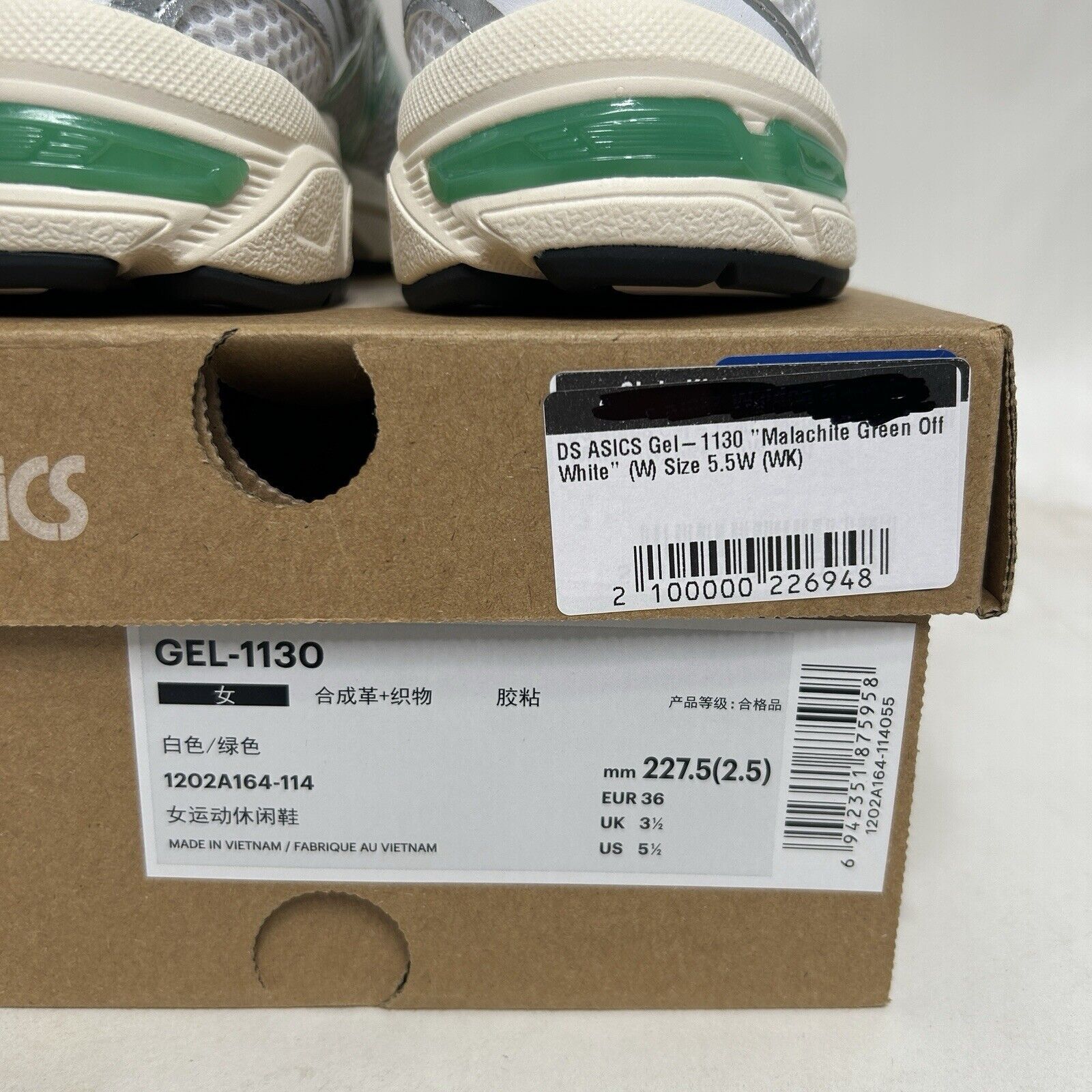 Asics ASICS Gel-1130 “White Malachite Green” 2024 Size US 5.5 / IT 35.5 - 5 Thumbnail