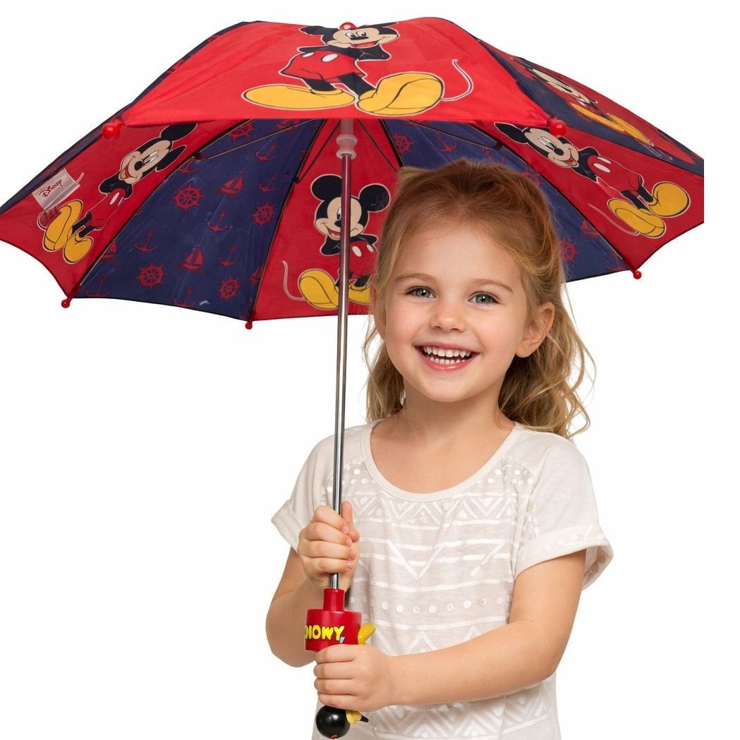 Disney Disney Mickey Mouse Umbrella Kids 3D Figure Handle Nautical Size ONE SIZE - 1 Thumbnail