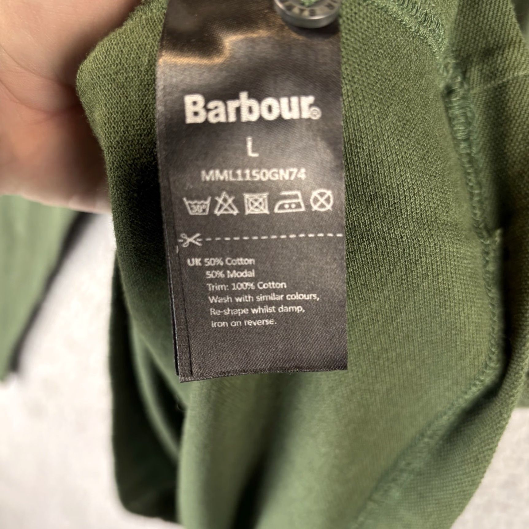 Barbour Barbour Barbour Long Sleeve Polo Rugby Shirt Mens Large Hunter Green Cotton Blend Preppy Shirt Polo Rugby Mens L Green Hunter Barbour Size US L / EU 52-54 / 3 - 4 Thumbnail