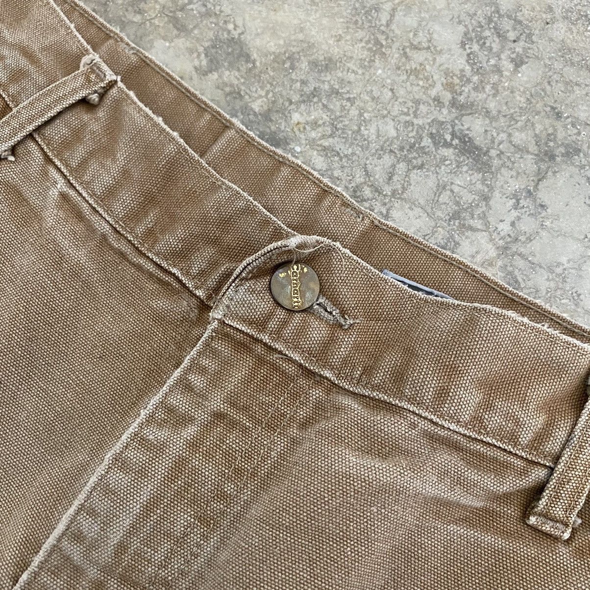 Carhartt VTG Carhartt Double Knee Faded Tan Dirty Carpenter Pants Size US 35 - 11 Thumbnail