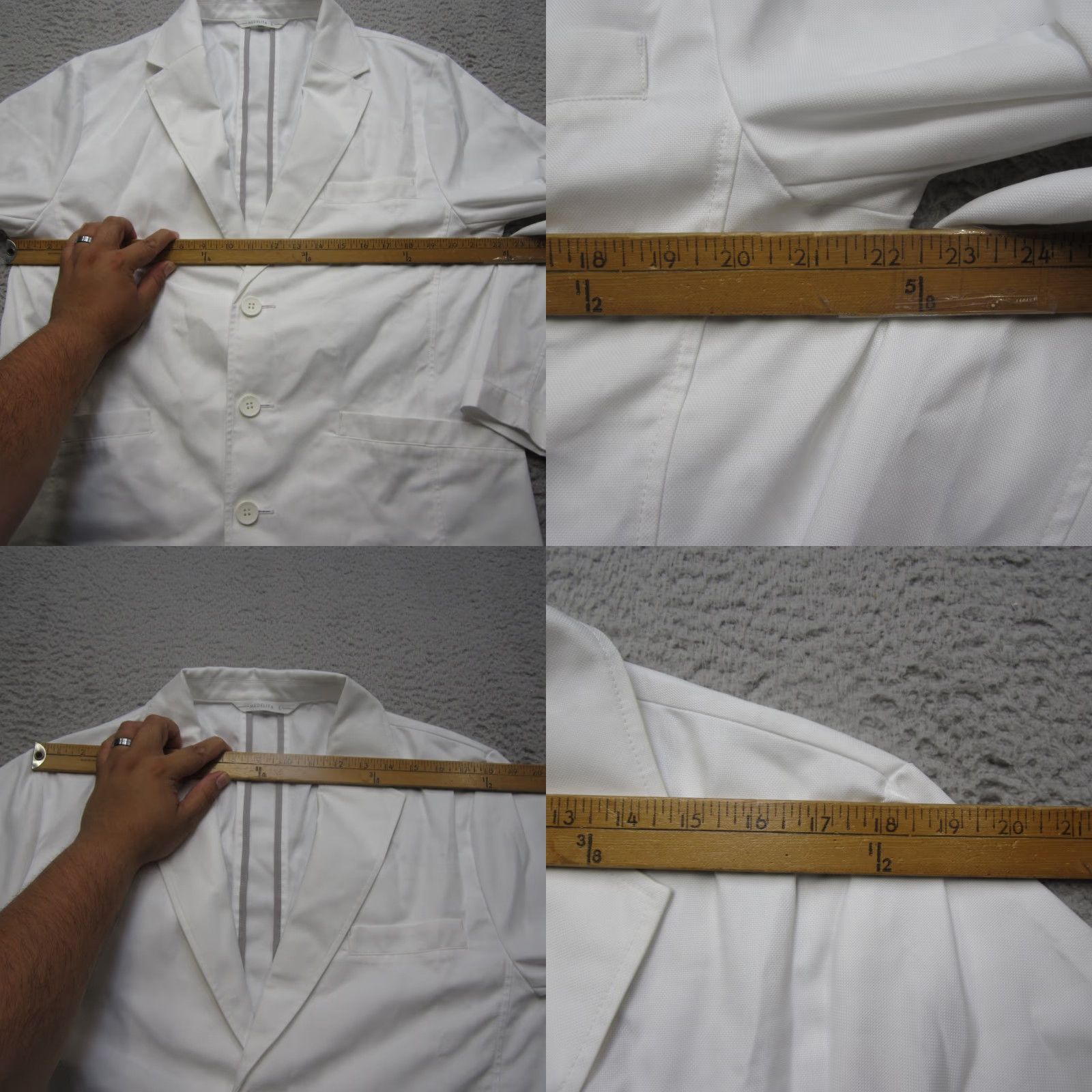 Vintage Medelita Fleming Lab Coat Mens L White Professional Medical Jacket Nursing Size US L / EU 52-54 / 3 - 8 Thumbnail