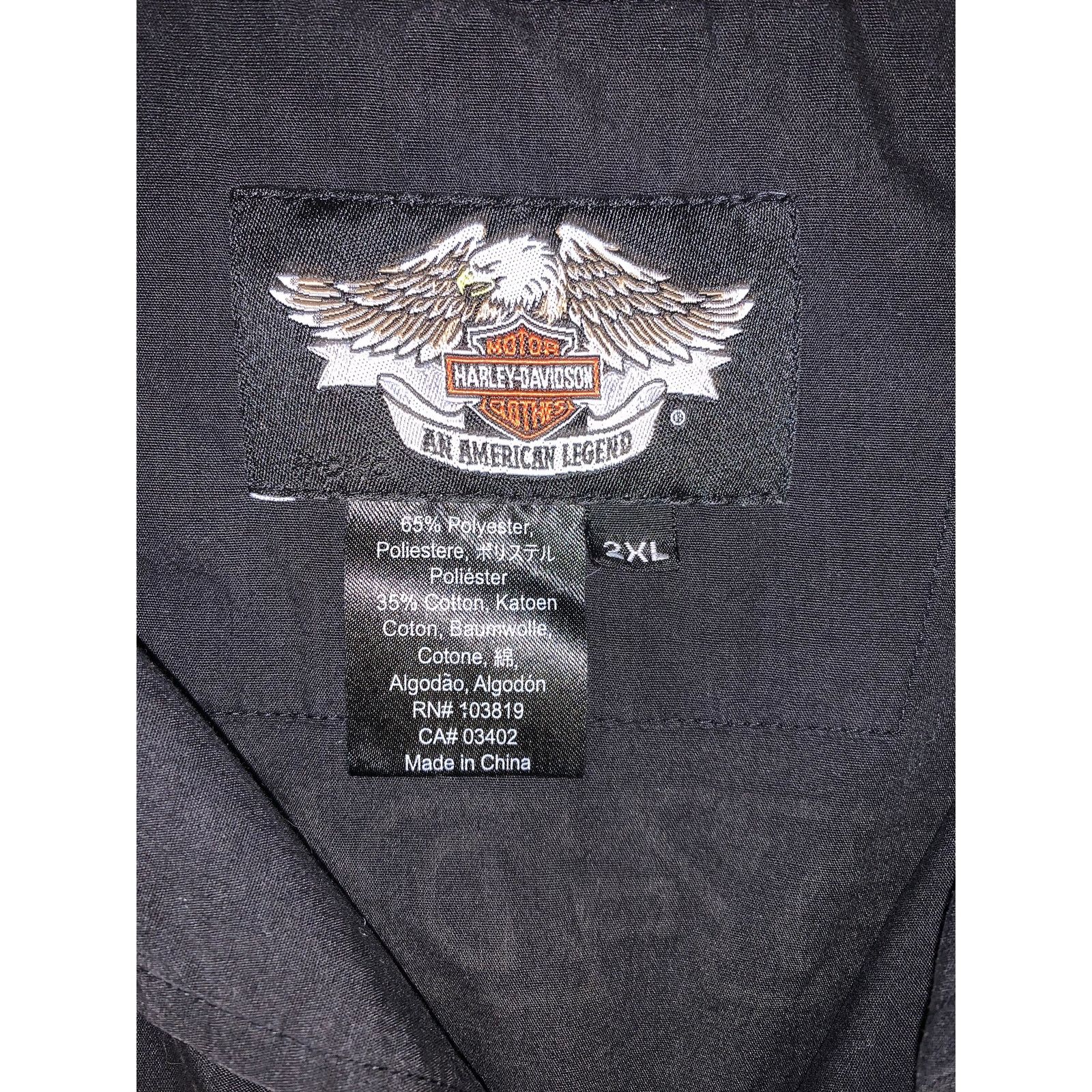 Harley Davidson Harley Davidson Flame Skull Button Up Shirt Black 2XL Biker Size US XXL / EU 58 / 5 - 7 Thumbnail