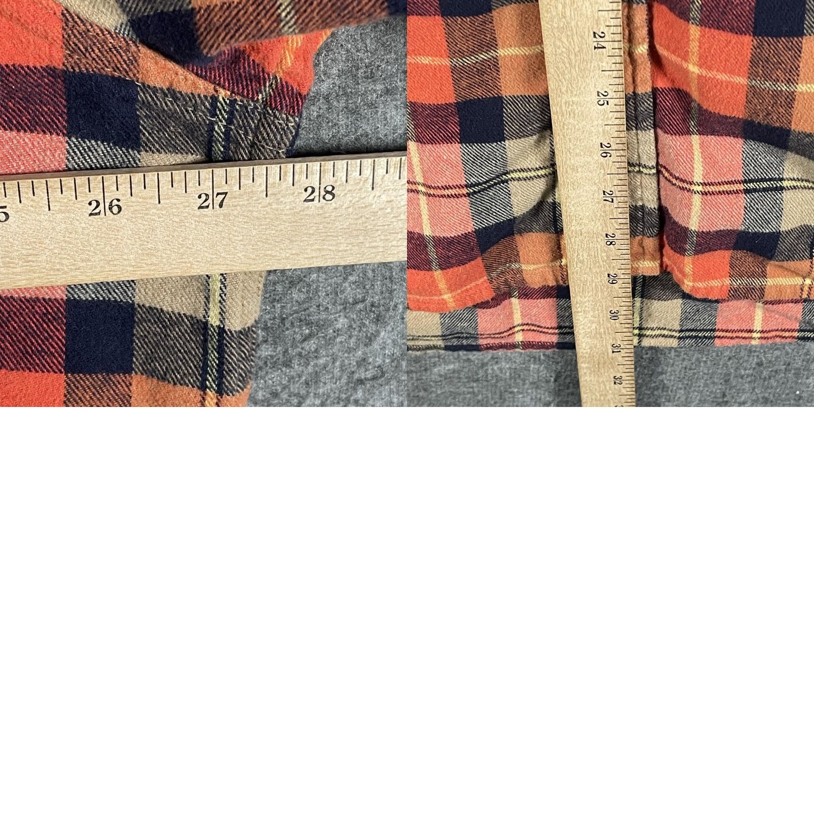Eddie Bauer VINTAGE Eddie Bauer Shirt Mens 2XL Orange Navy Plaid Flannel Button Down E8001723 Size US XXL / EU 58 / 5 - 8 Thumbnail