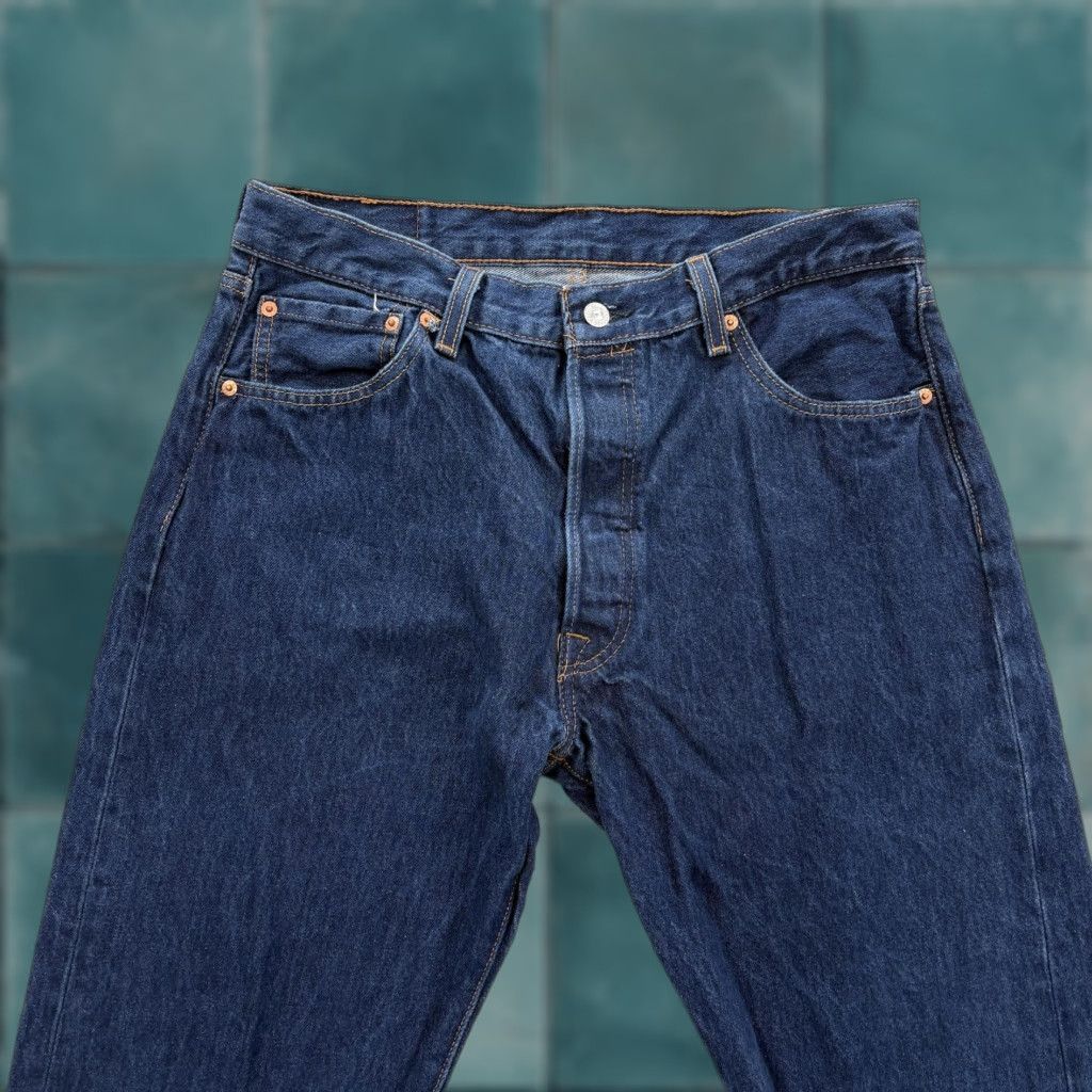 Levi's VINTAGE Levi's 501 Jeans Men 34x30 Blue Classic Straight Denim Button Fly 34x30 Mens Jeans Vintage Levi's 501 Blue Denim Straight Jeans Size US 34 / EU 50 - 1 Thumbnail