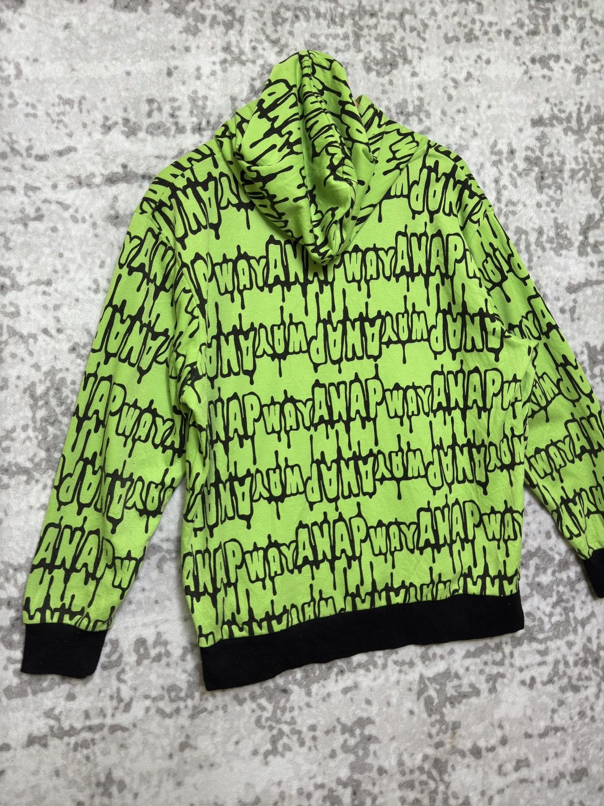 Japanese Brand ANAP WAY Hoodie Green full Graphic Sweatshirt Logo Sweater Size US L / EU 52-54 / 3 - 7 Thumbnail