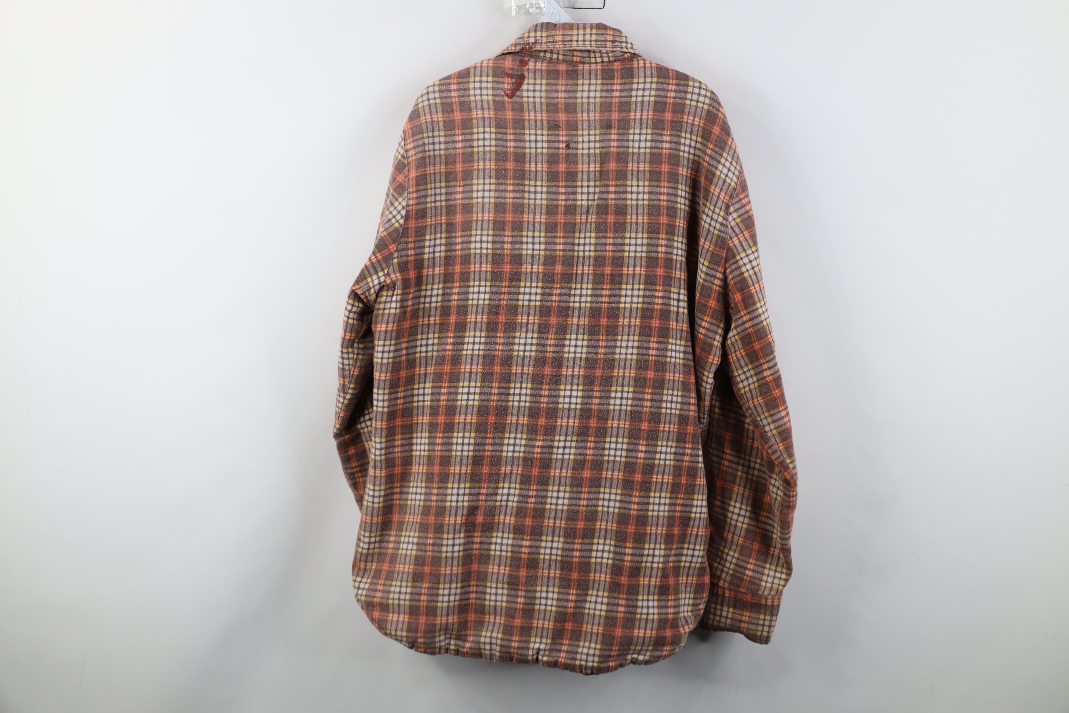 Vintage Vintage 70s Streetwear Quilted Flannel Shirt Jacket USA Size US L / EU 52-54 / 3 - 13 Thumbnail