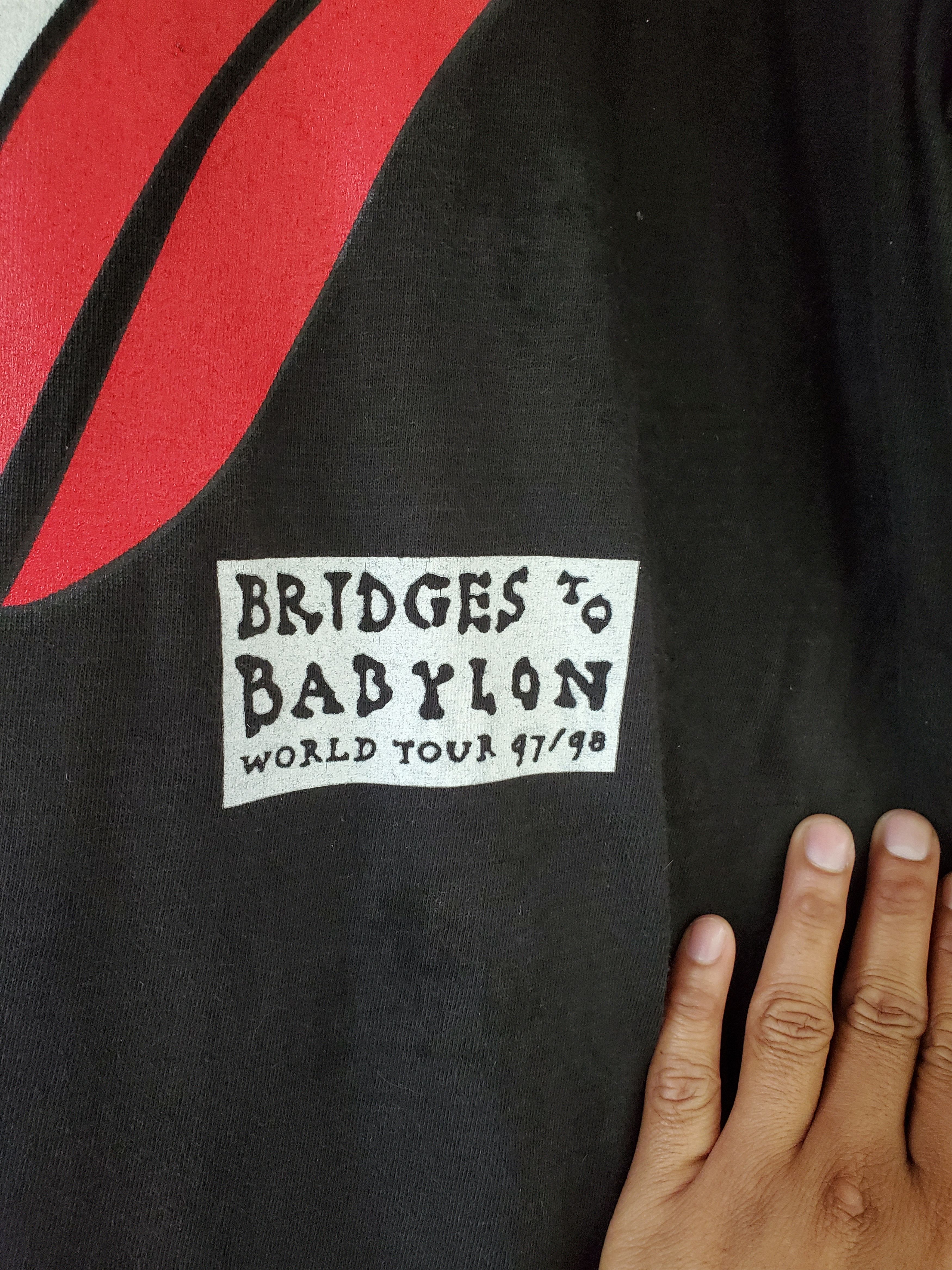 Band Tees × The Rolling Stones × Vintage 🔥Rare🔥The Rolling Stones Bridges Of Babylon World Tour 97 Size US XL / EU 56 / 4 - 6 Thumbnail