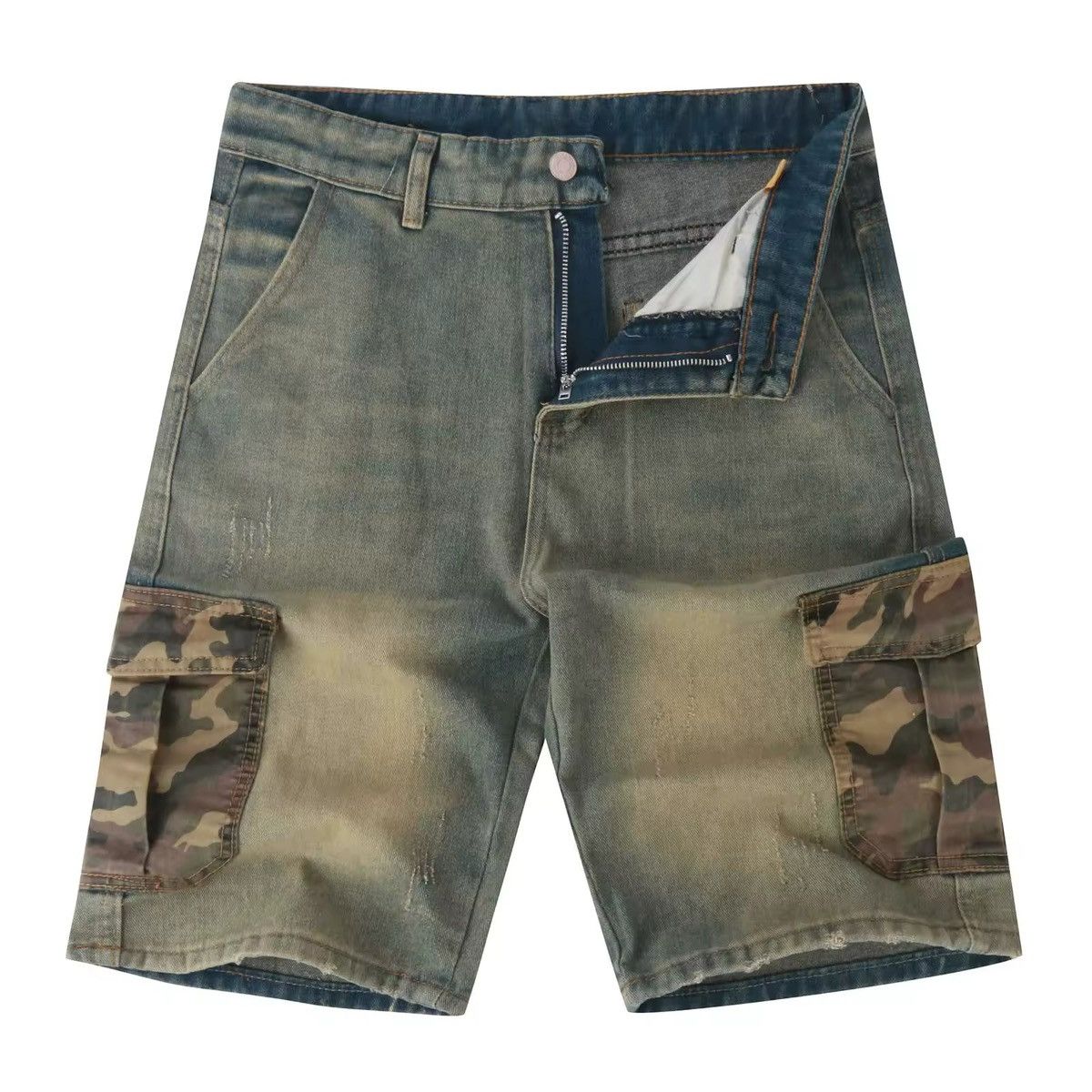 Other Cargo Khaki Camouflage Loose Streetwear Outdoor Shorts Size US 32 / EU 48 - 2 Thumbnail