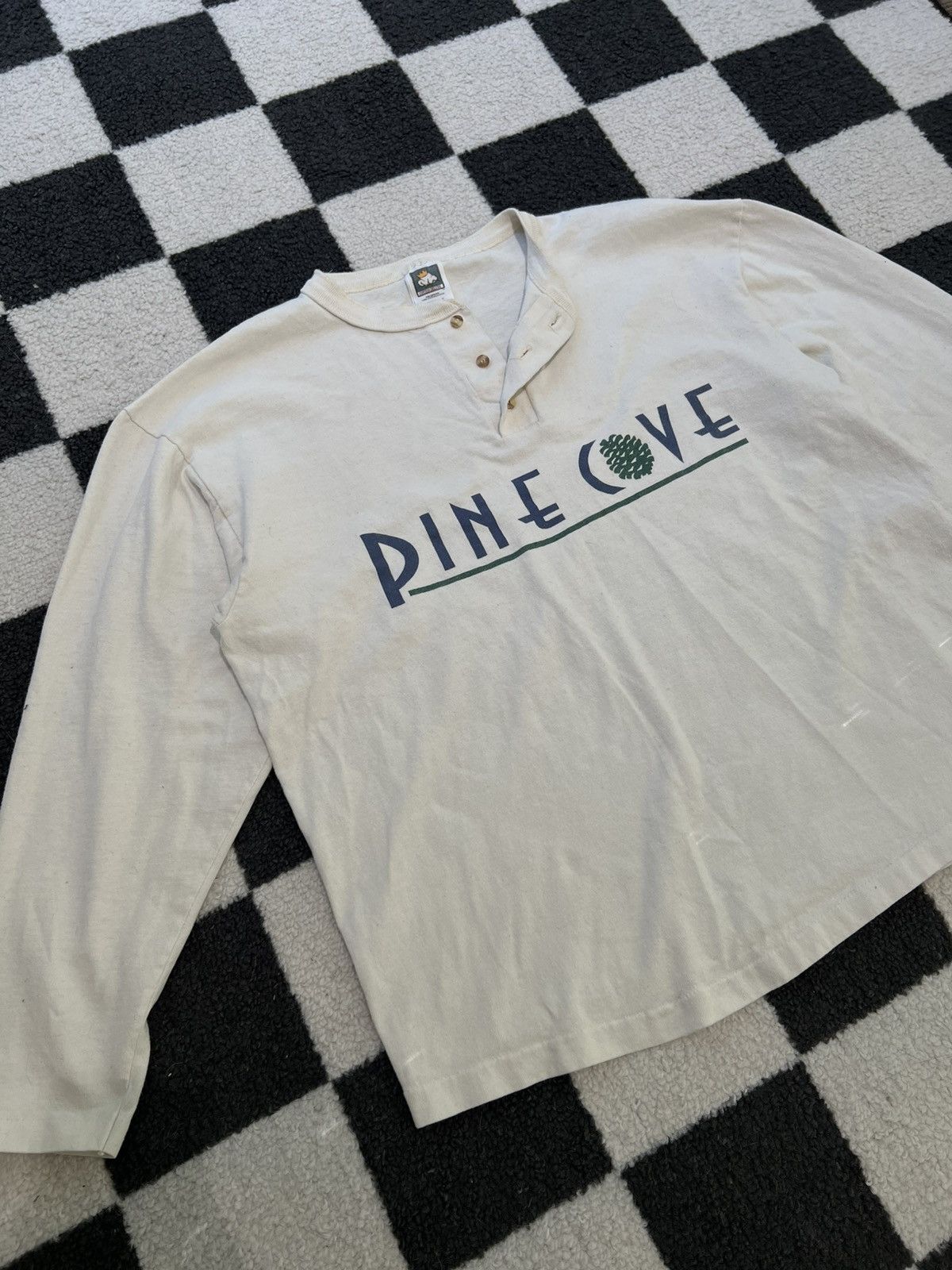Vintage 90's "Pinecove" Henley Graphic Longsleeve Size US L / EU 52-54 / 3 - 2 Thumbnail