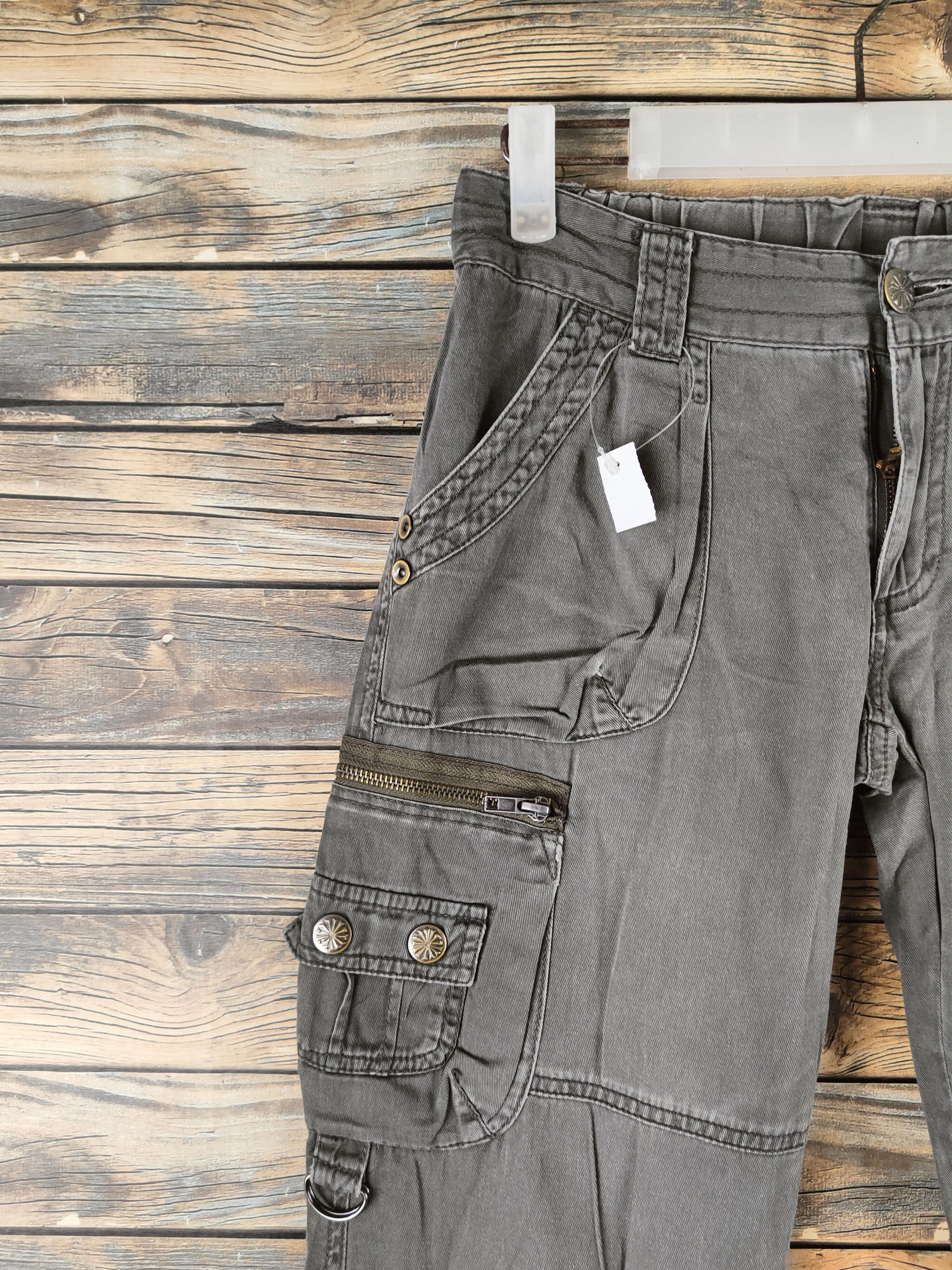 Japanese Brand DL Japanese Brand Olive Multipocket Cargo Pants #sp46-292 Size US 28 / EU 44 - 3 Thumbnail